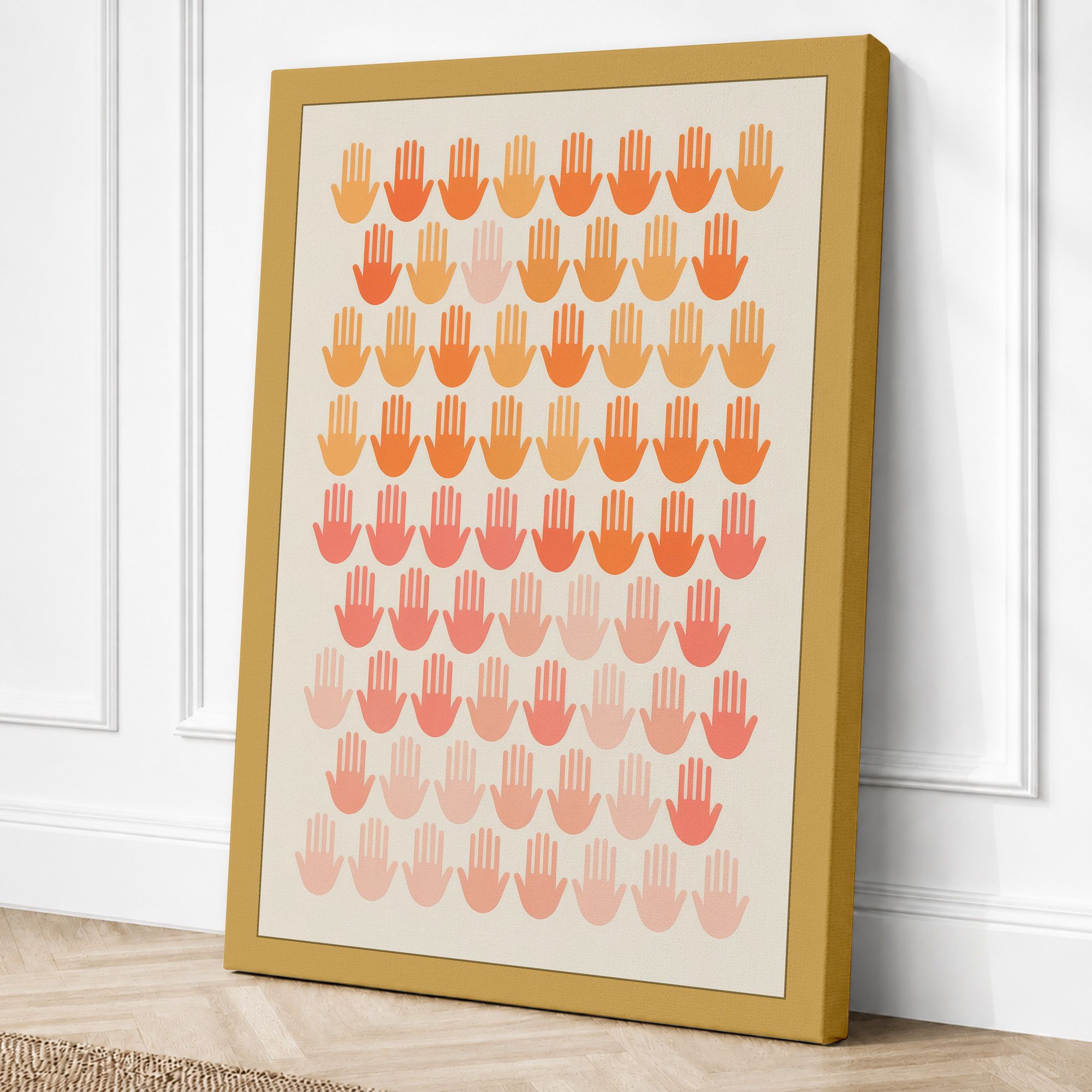 Ochre border canvas