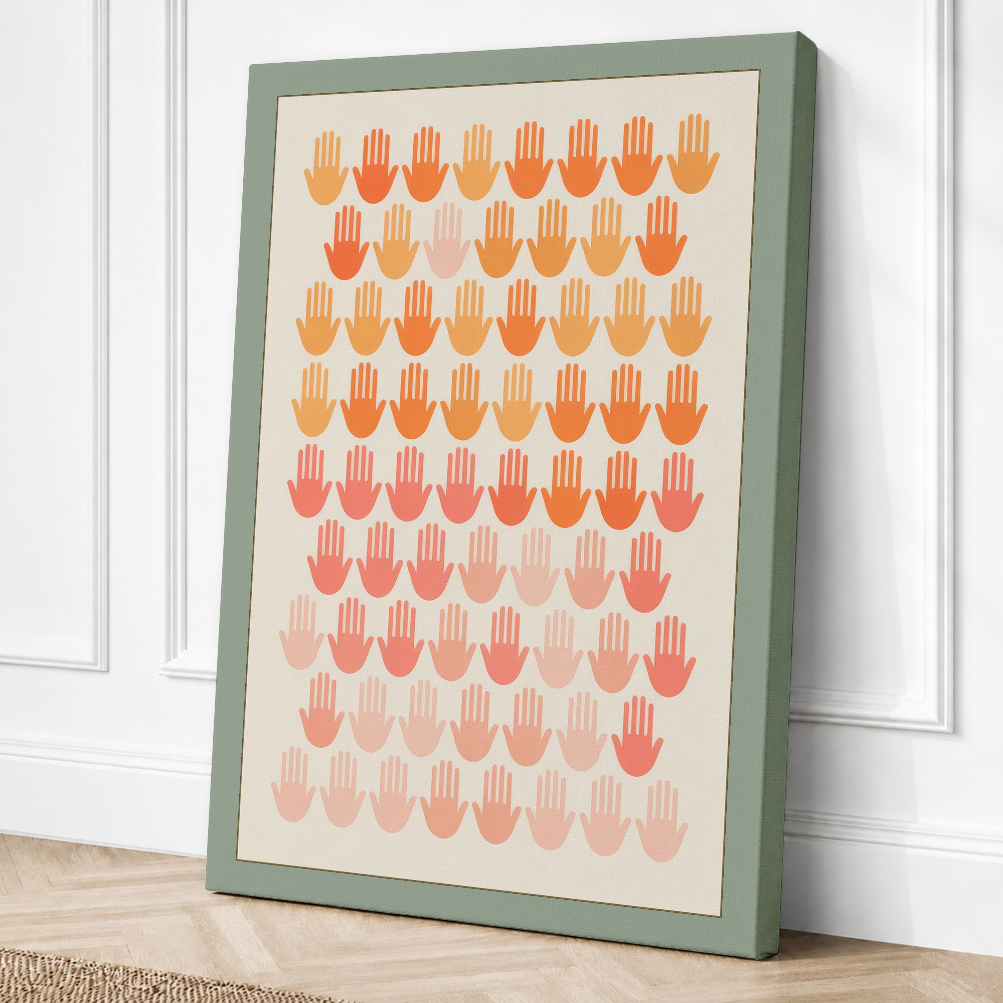 Sage border canvas