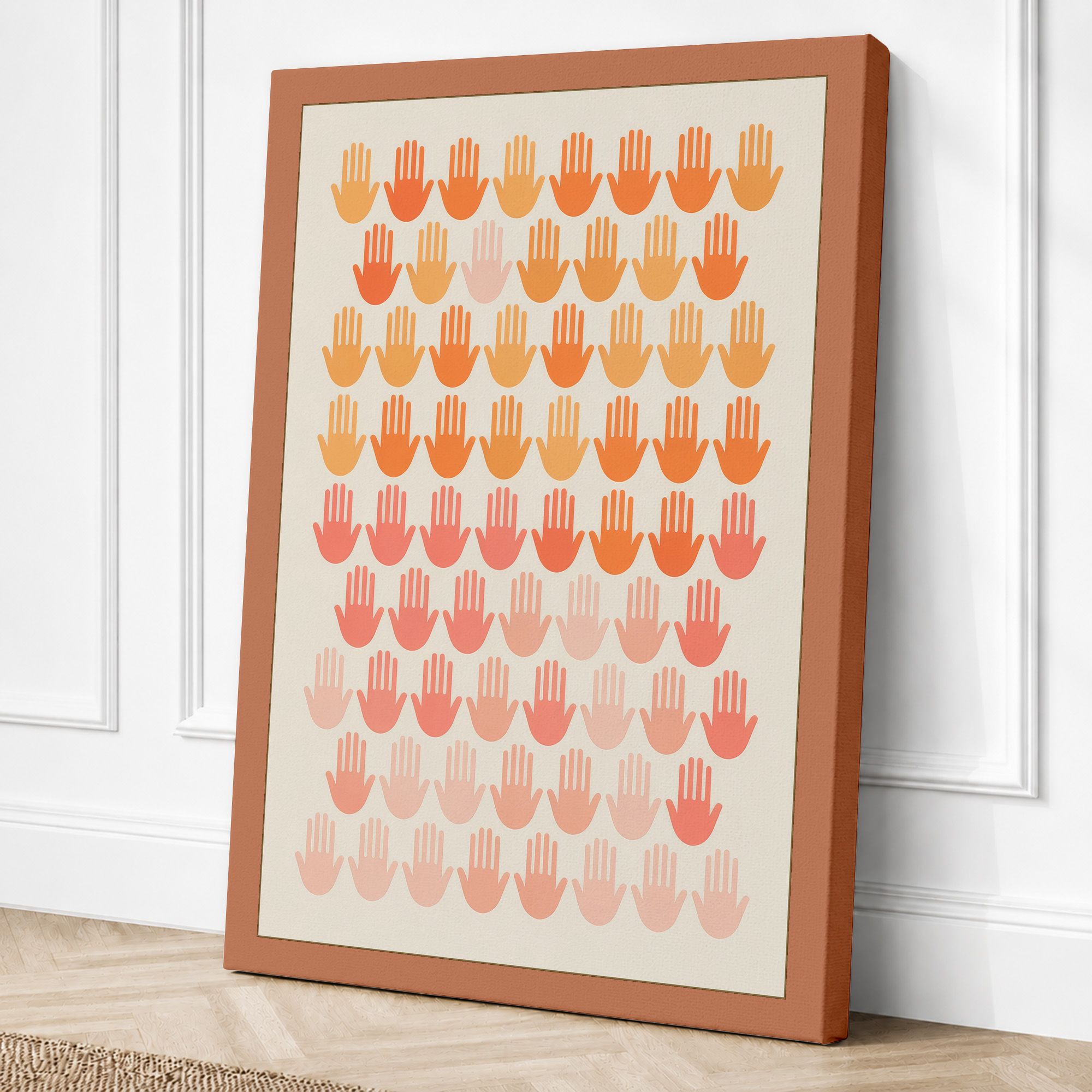 Terracotta border canvas