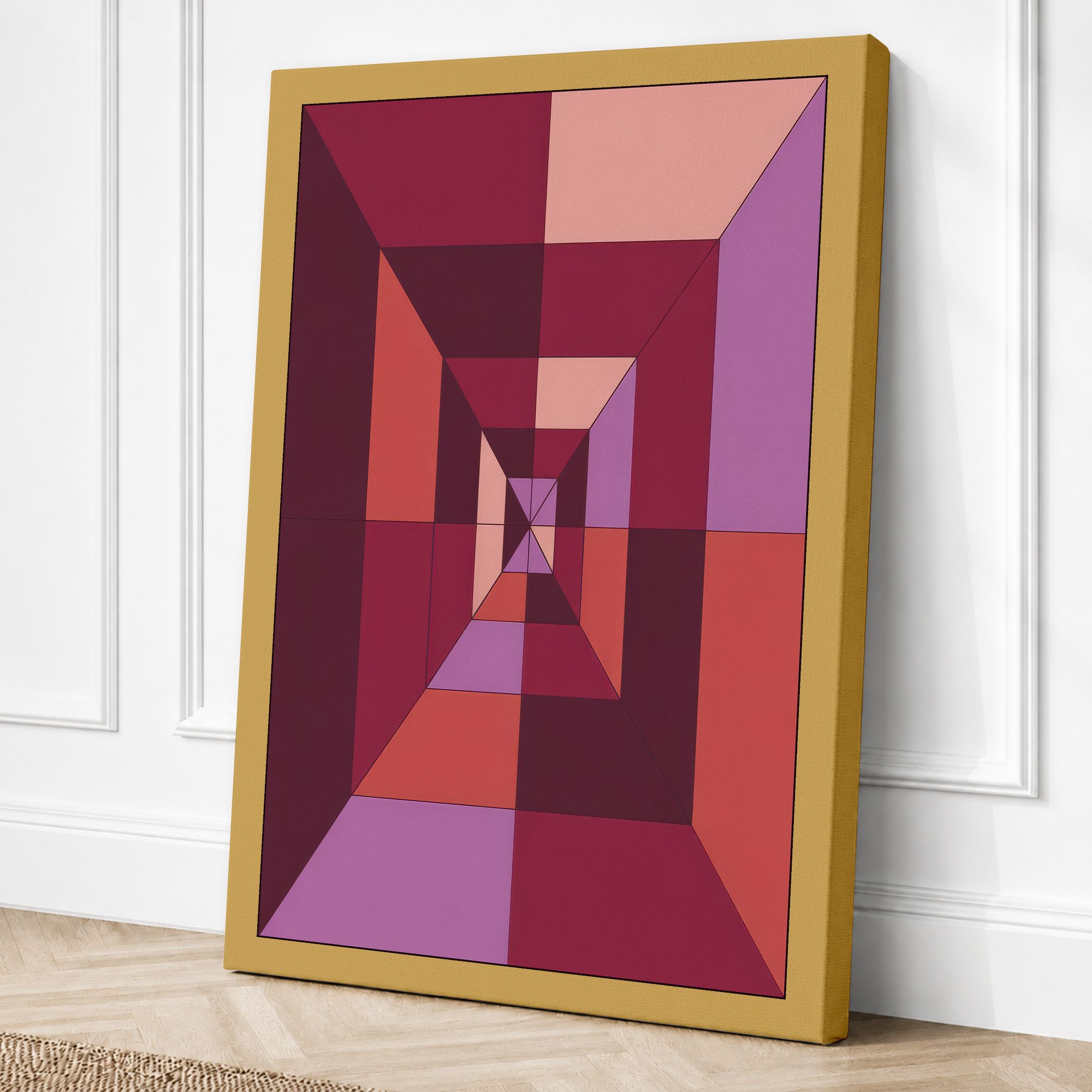 Ochre border canvas