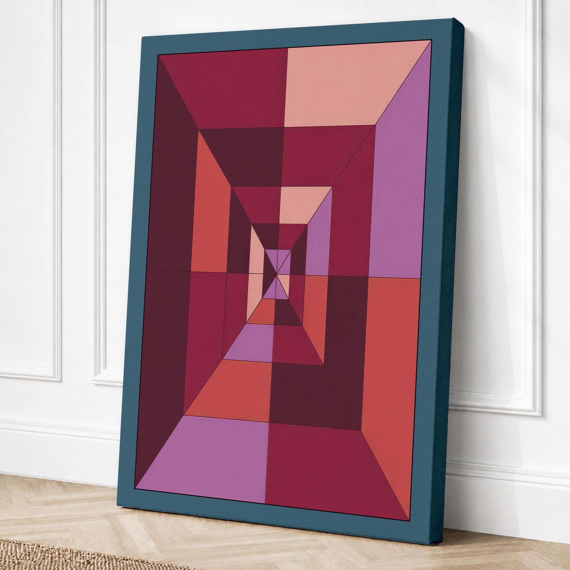 Teal border canvas