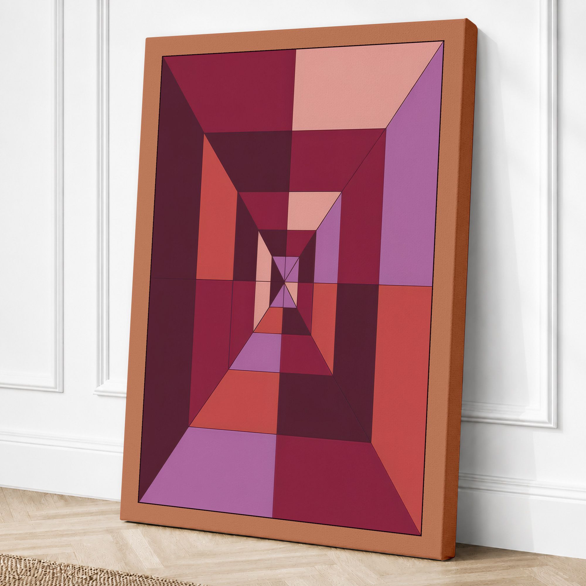 Terracotta border canvas