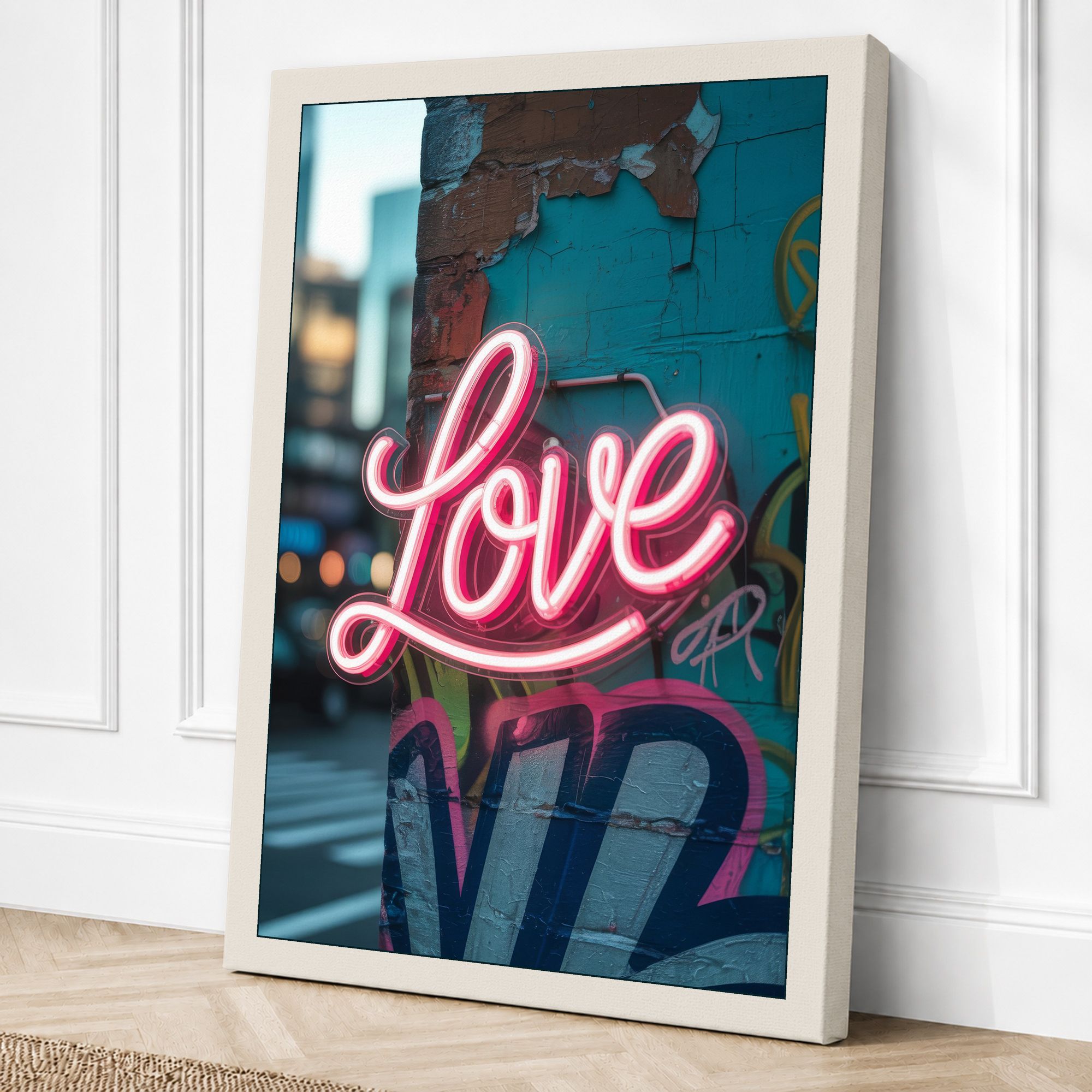 Cream border canvas