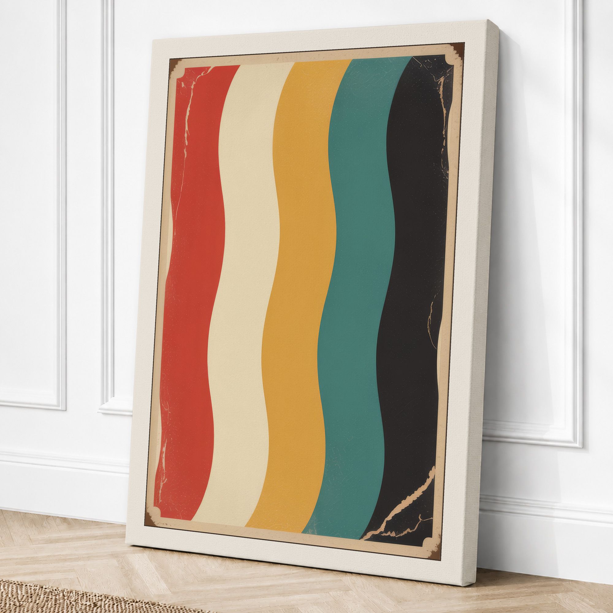 Cream border canvas
