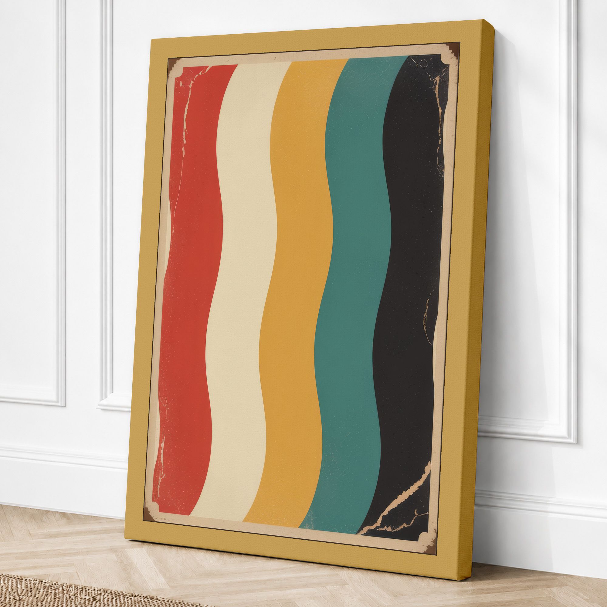 Ochre border canvas