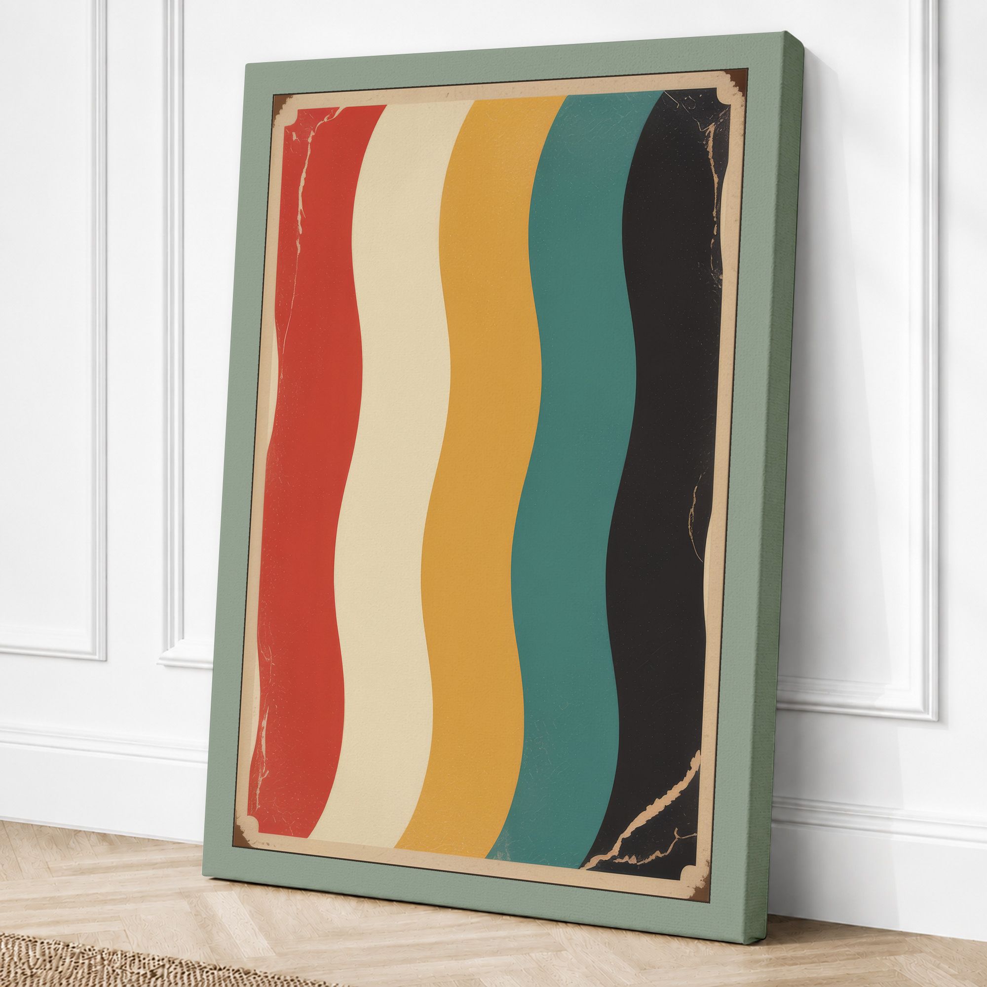 Sage border canvas