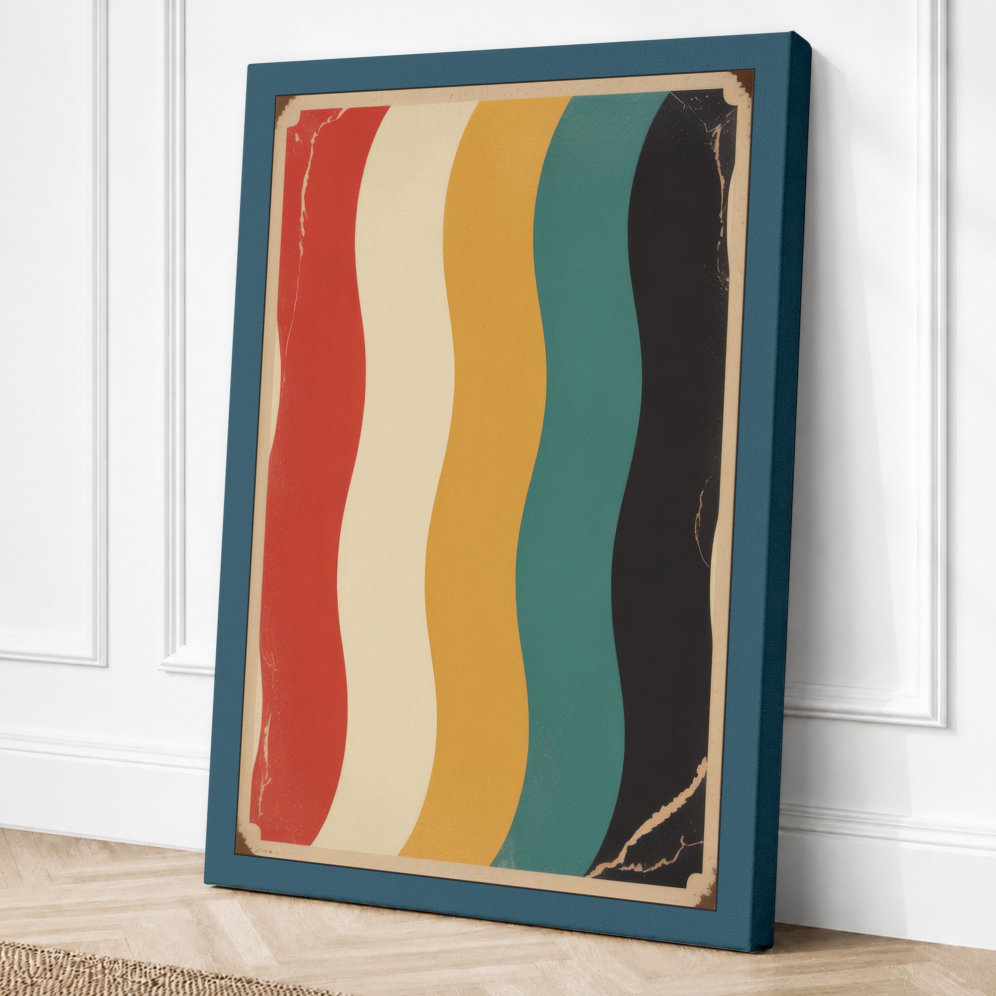 Teal border canvas