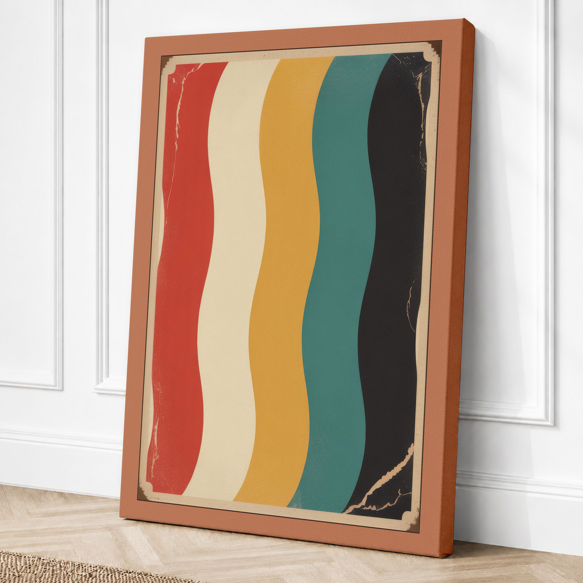 Terracotta border canvas