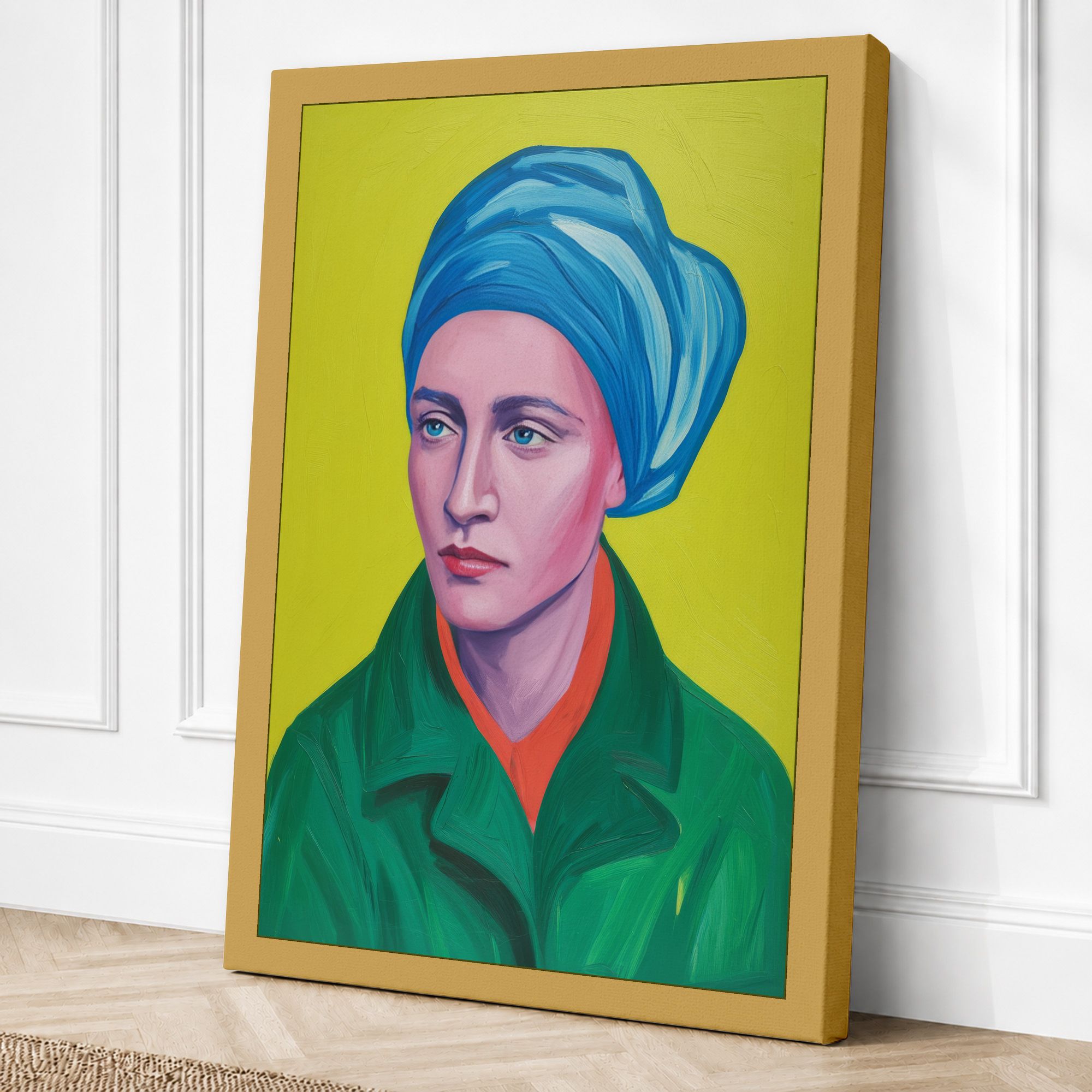 Ochre border canvas