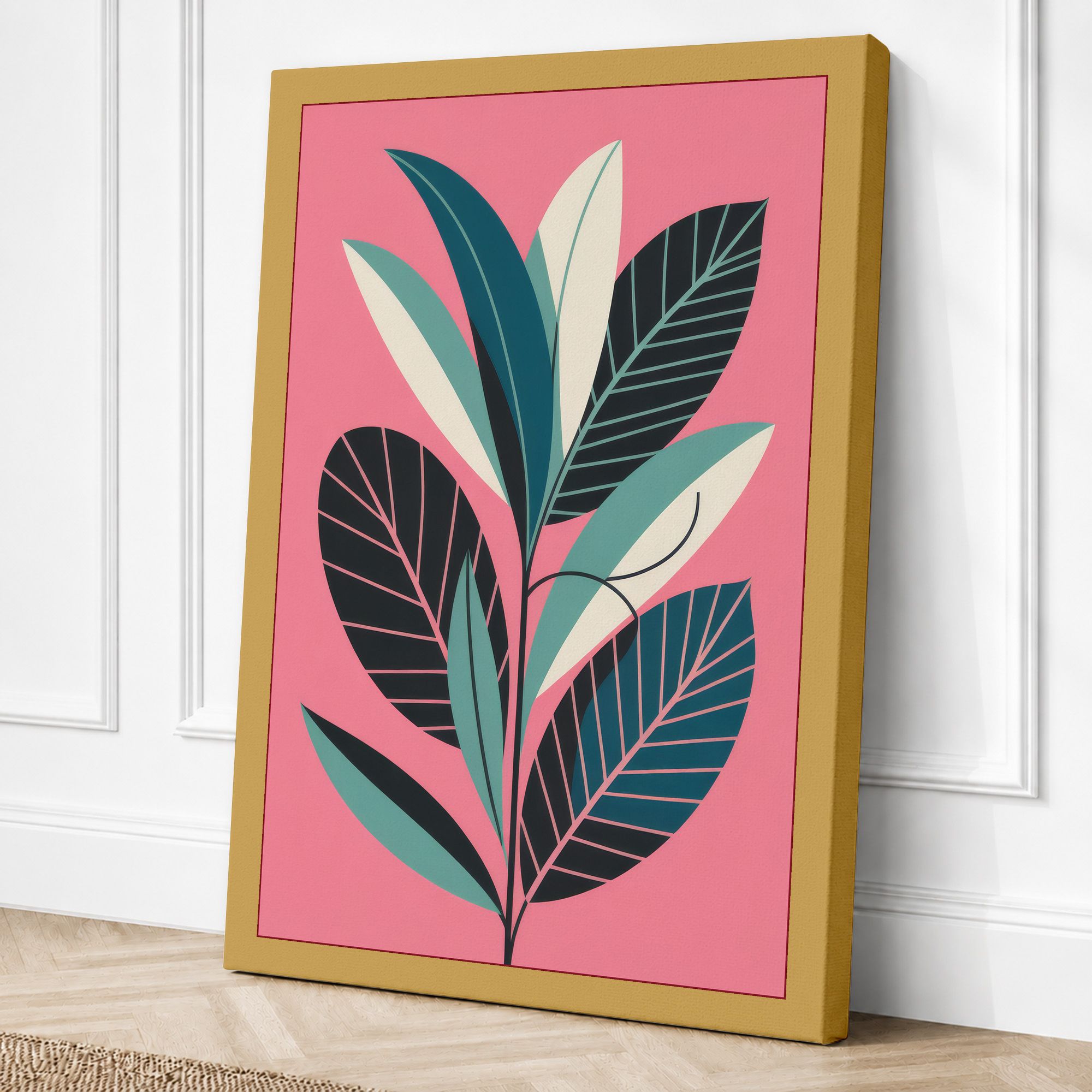 Ochre border canvas