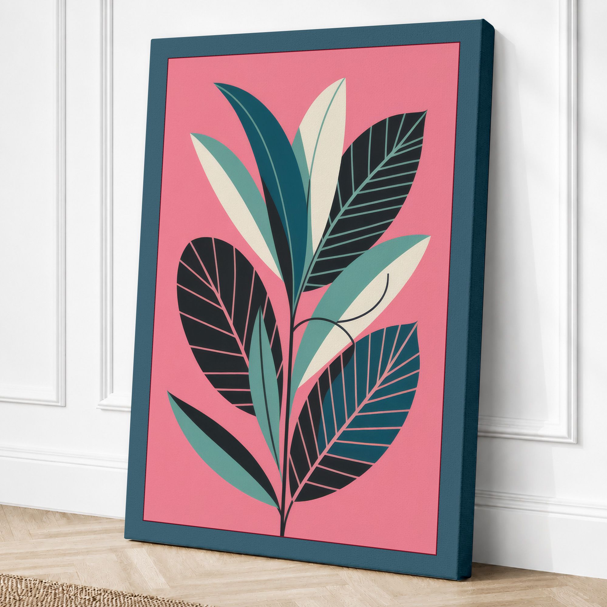 Teal border canvas
