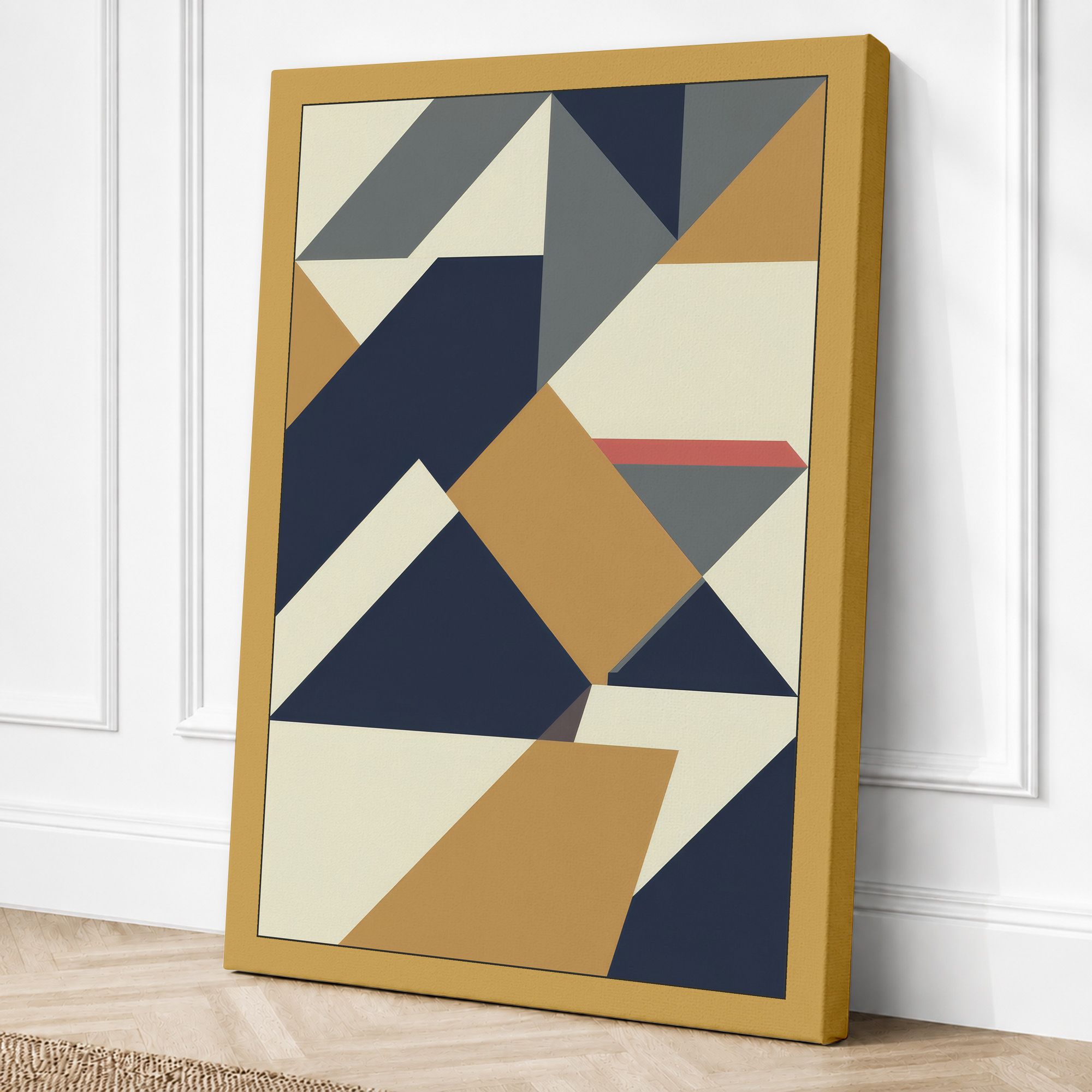Ochre border canvas