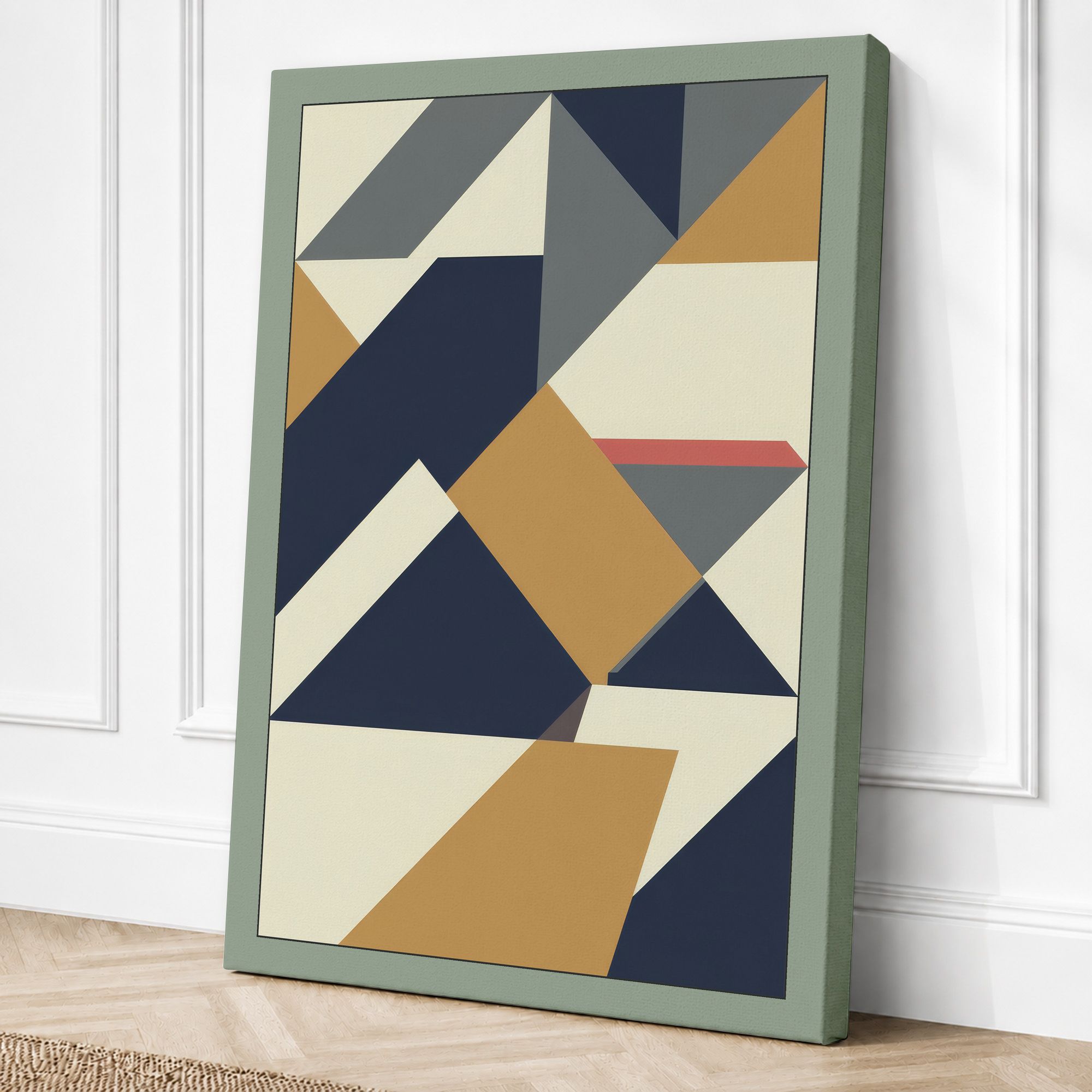 Sage border canvas