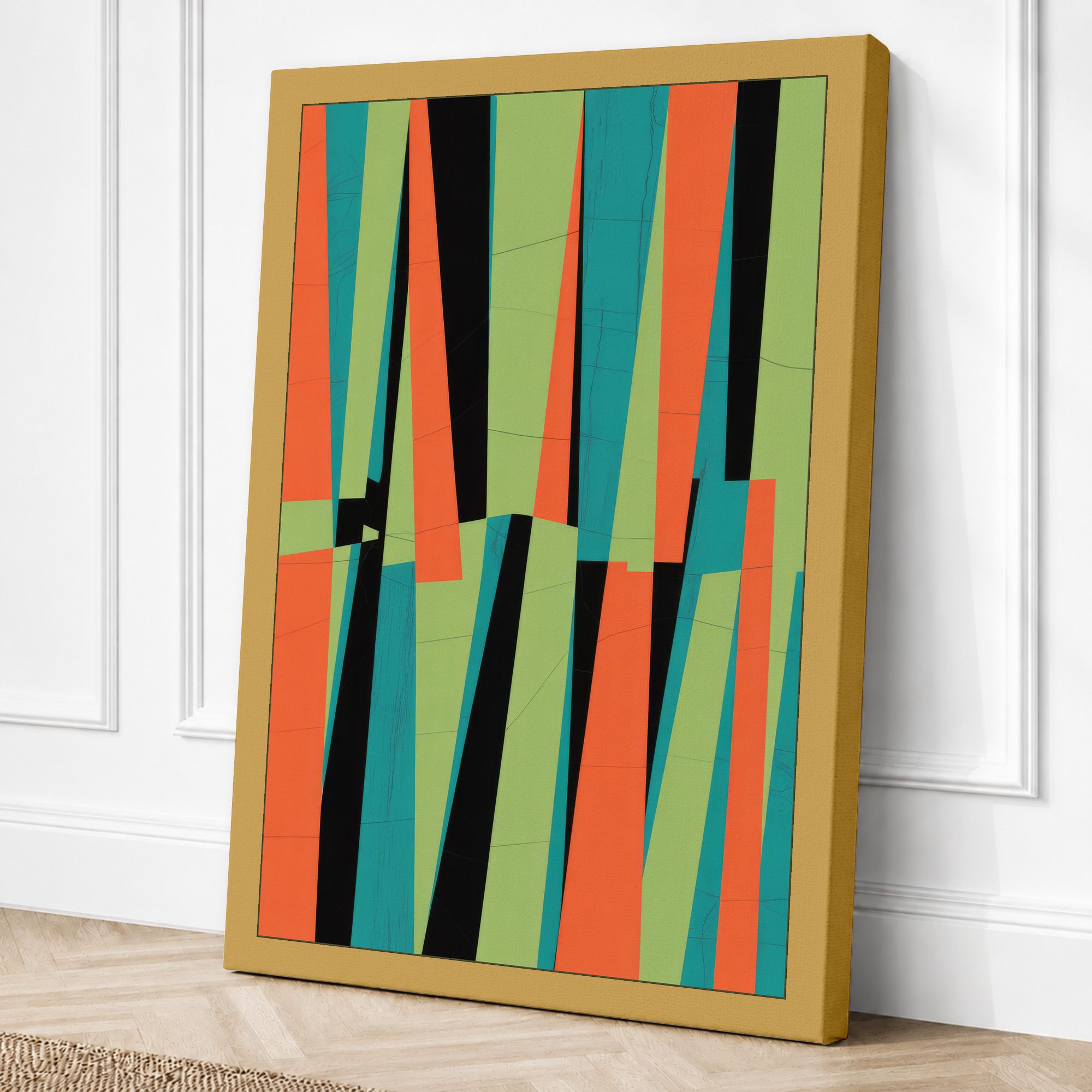 Ochre border canvas