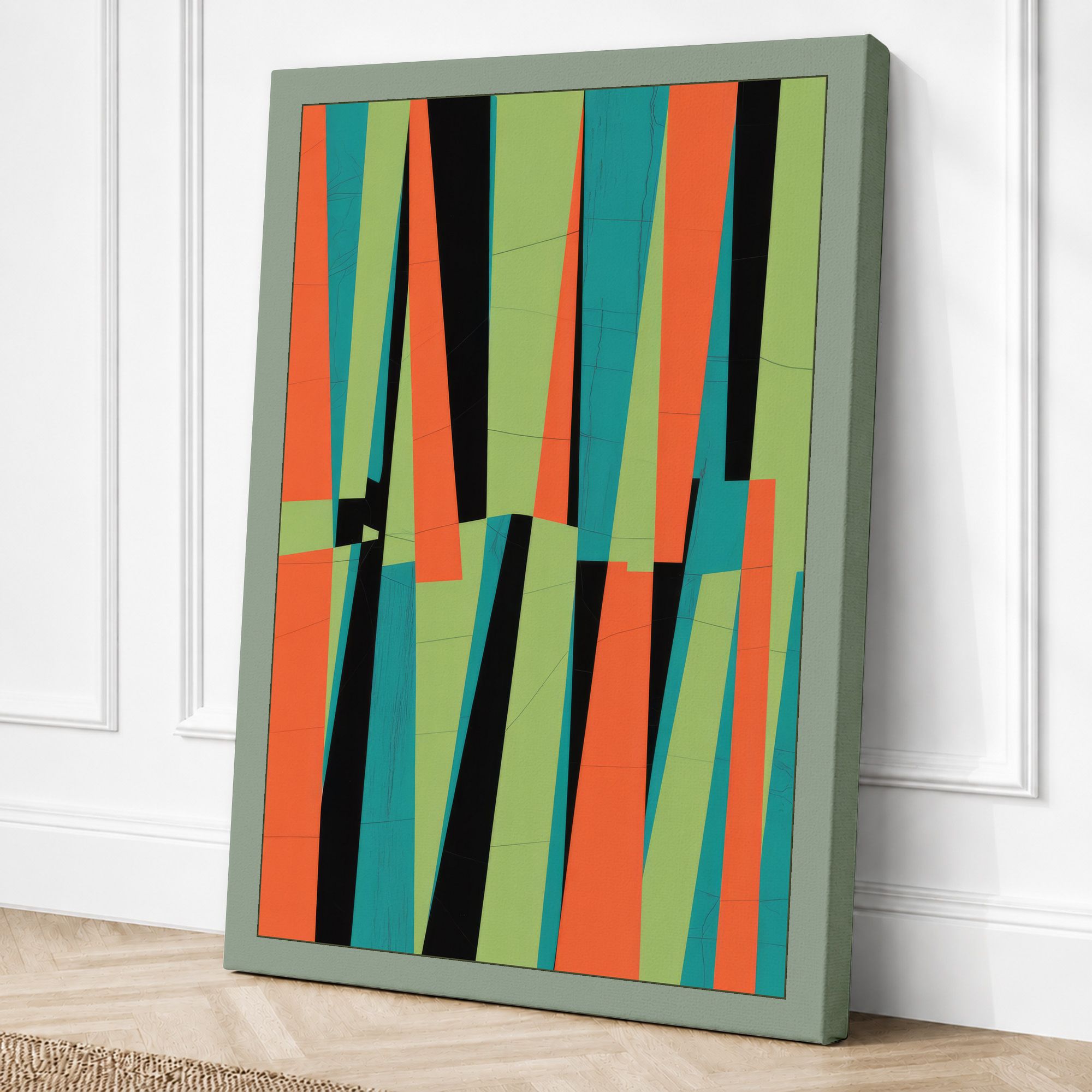 Sage border canvas