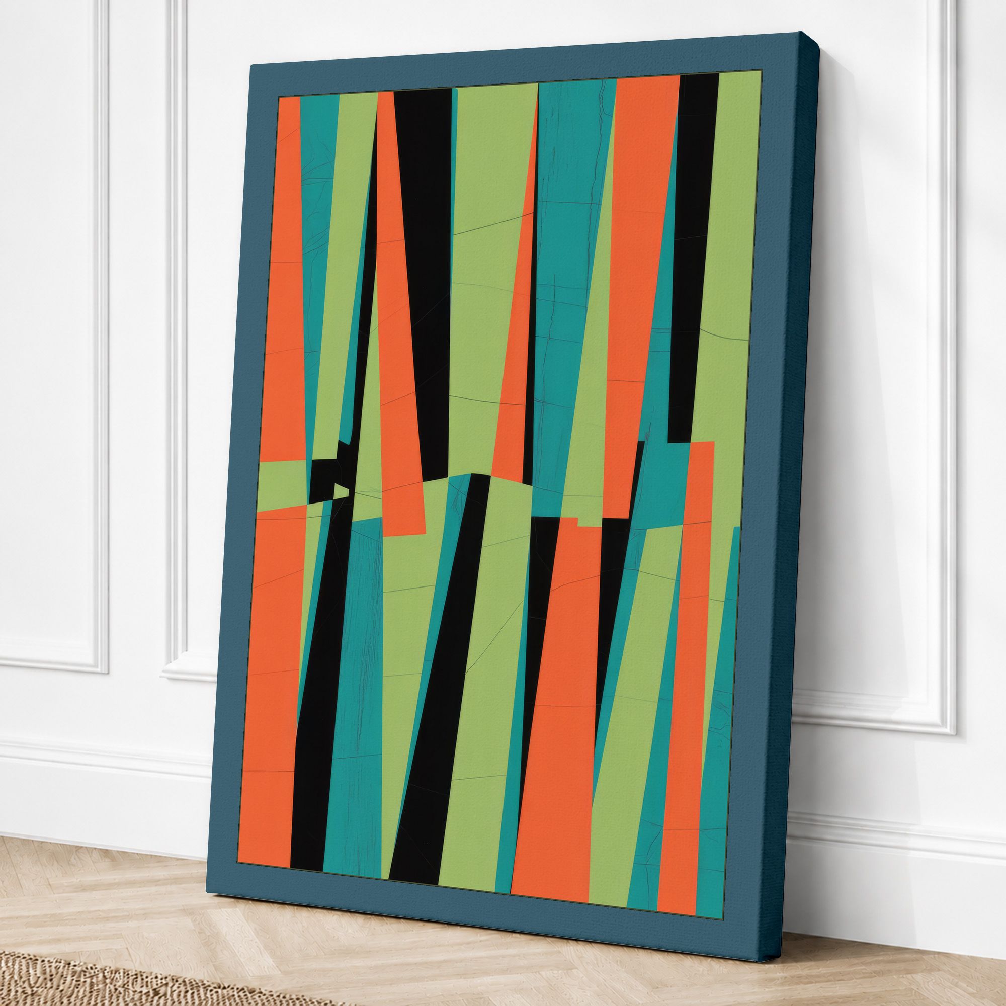 Teal border canvas