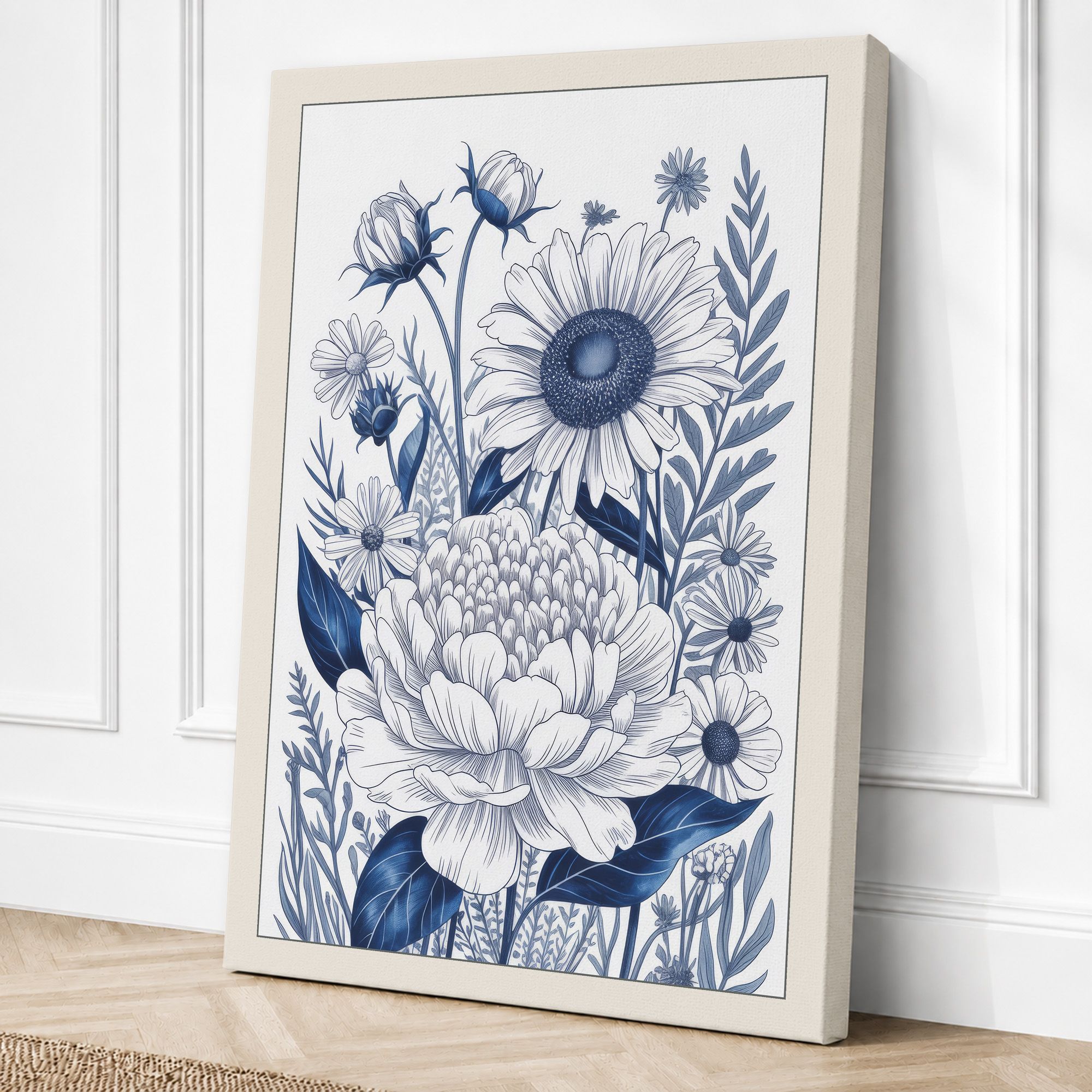 Cream border canvas