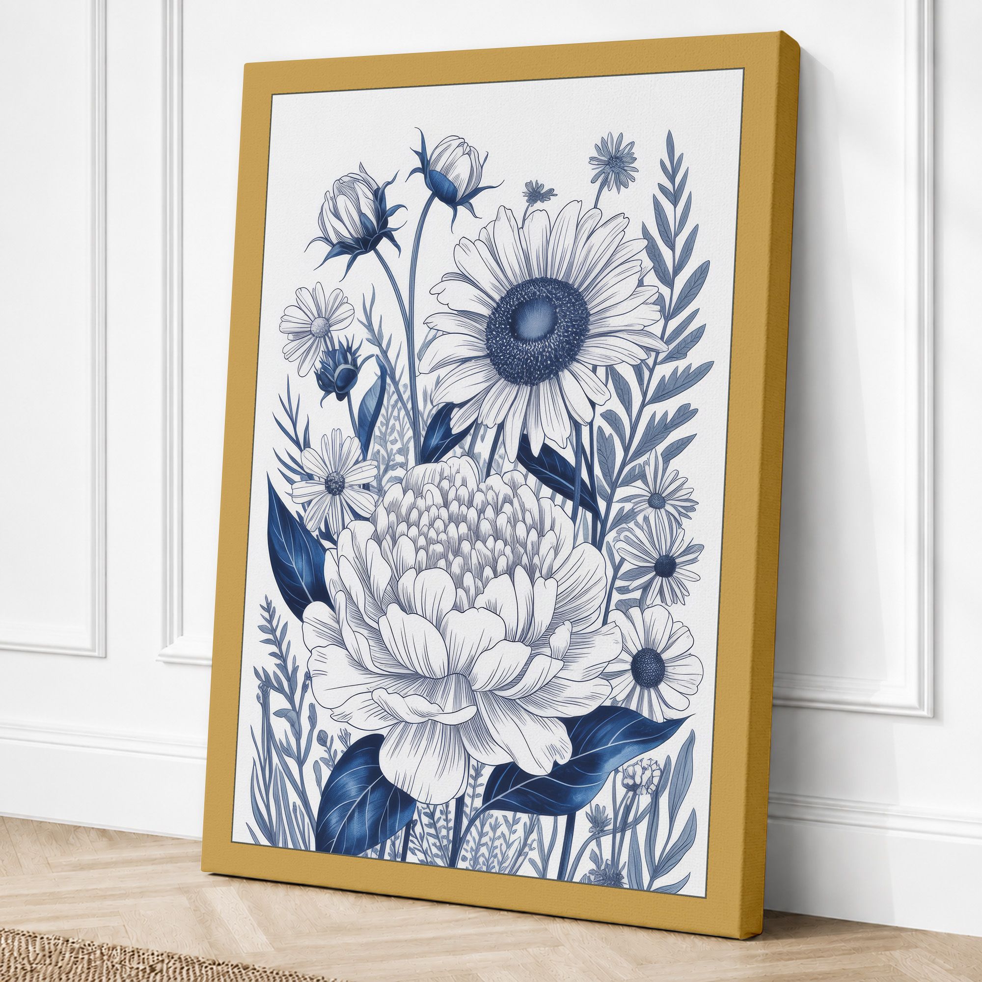 Ochre border canvas