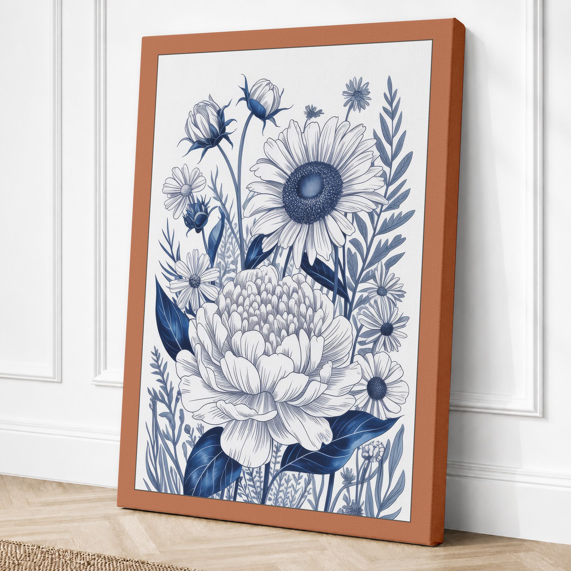 Terracotta border canvas