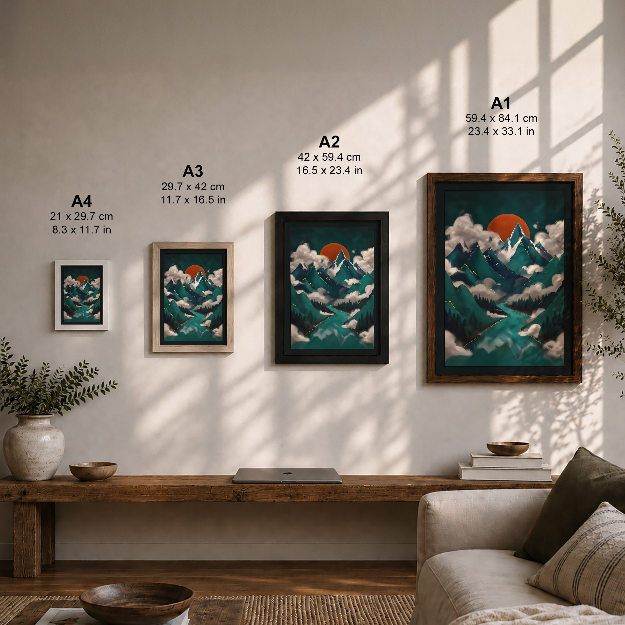Print size comparison guide