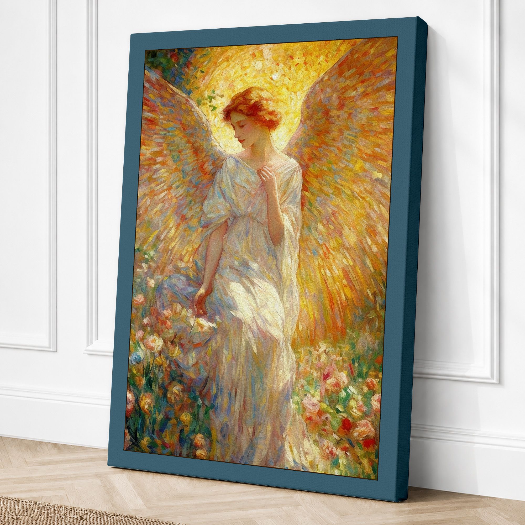 Teal border canvas