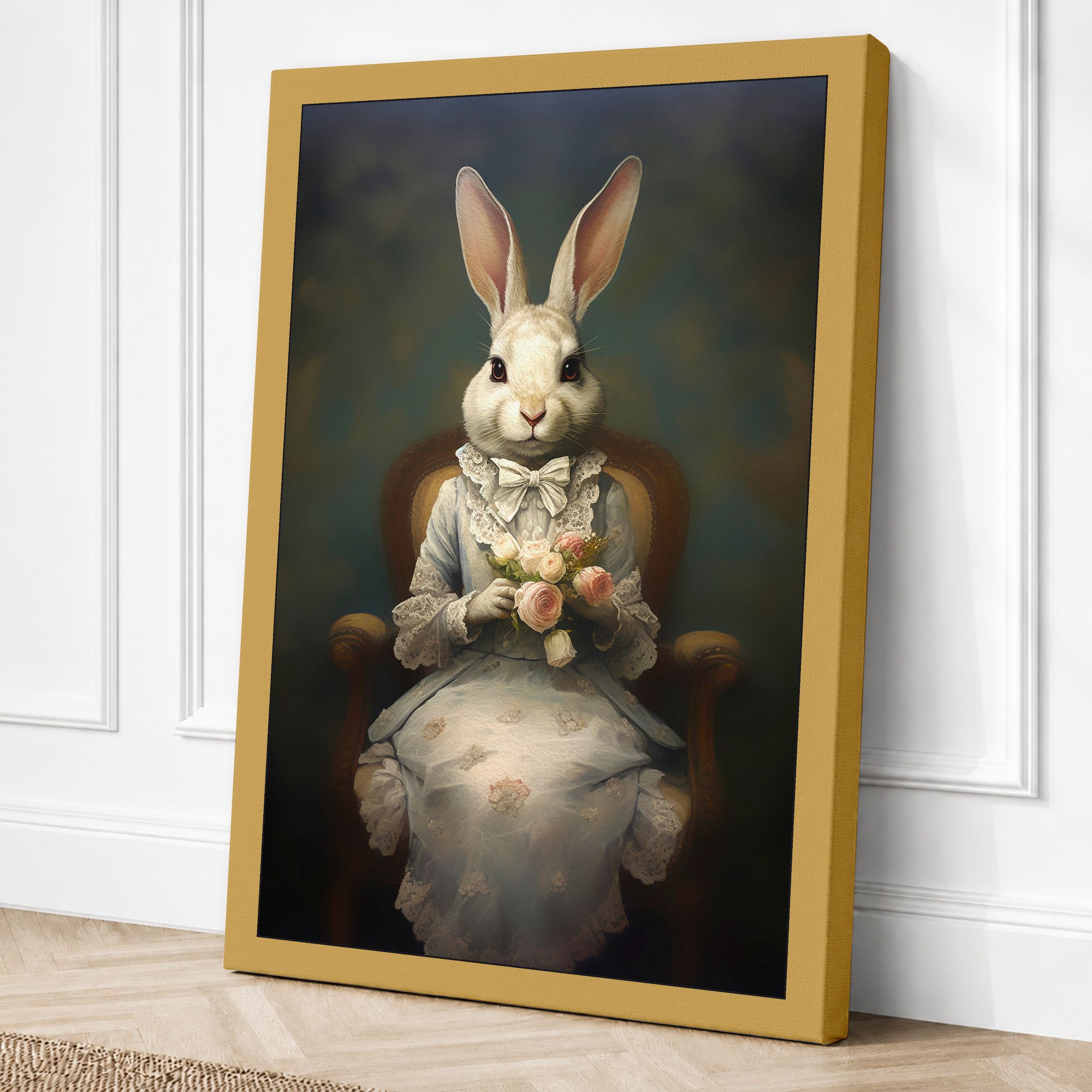Ochre border canvas