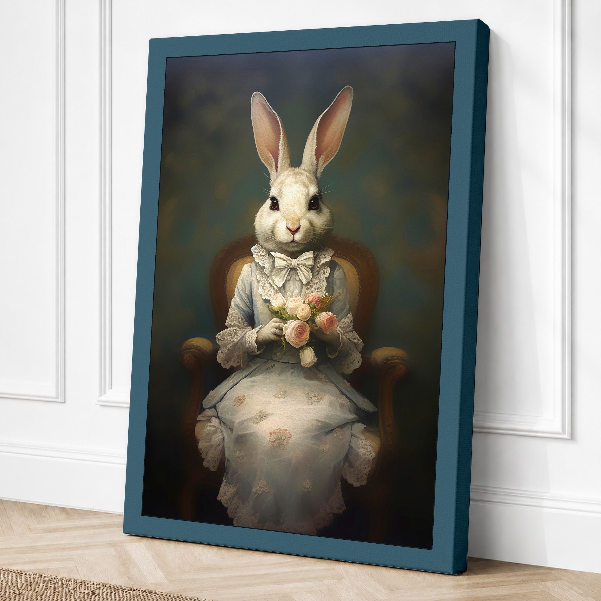 Teal border canvas