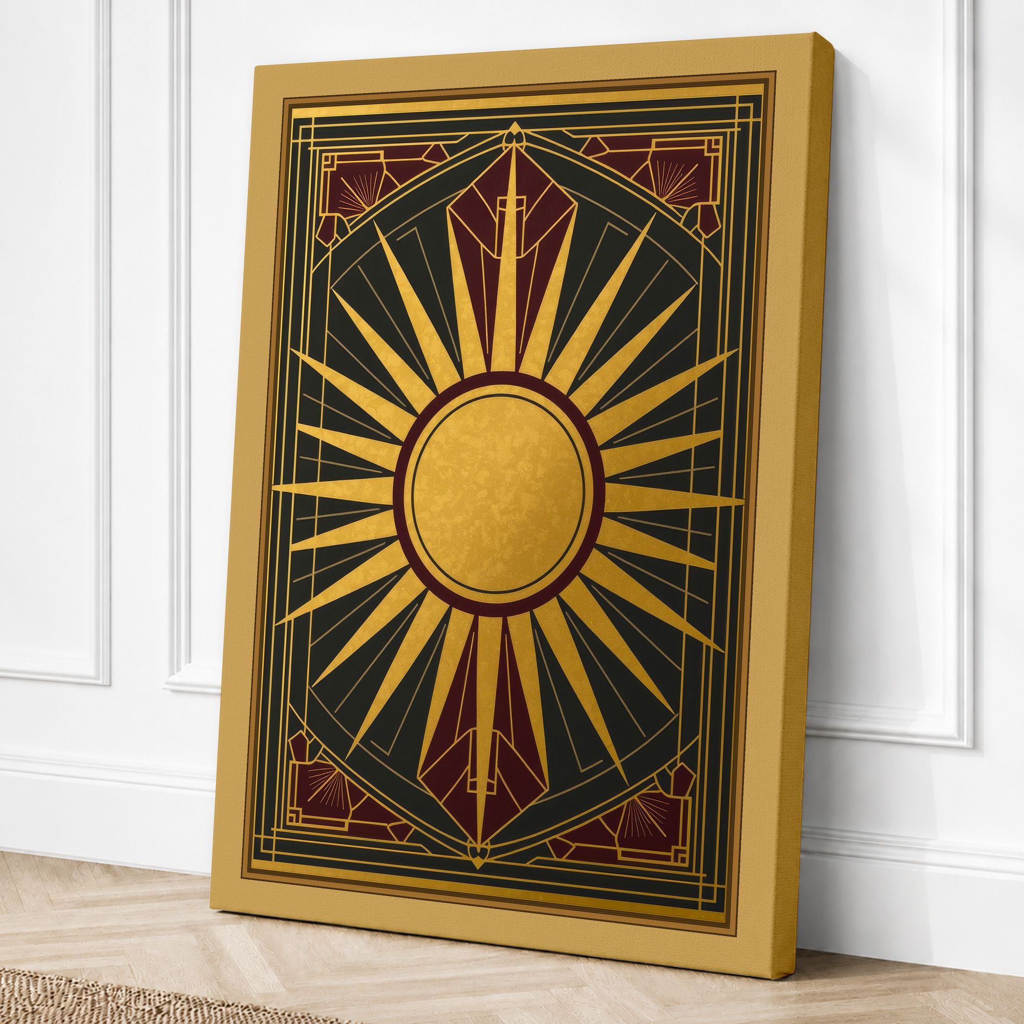 Ochre border canvas