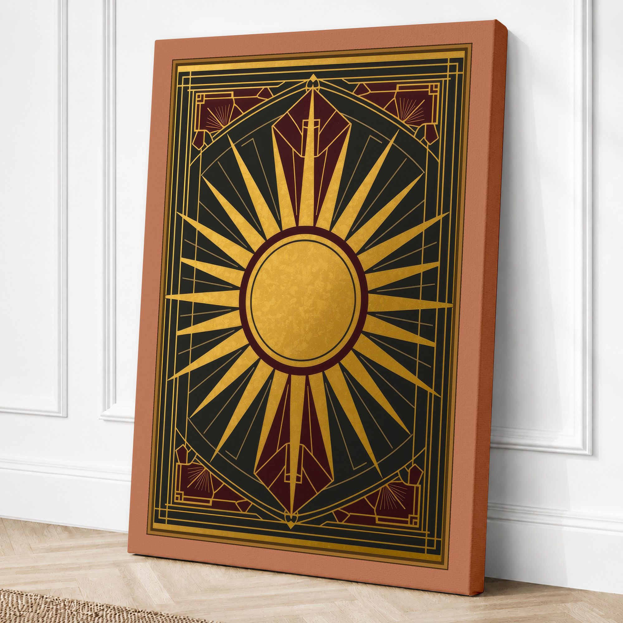 Terracotta border canvas
