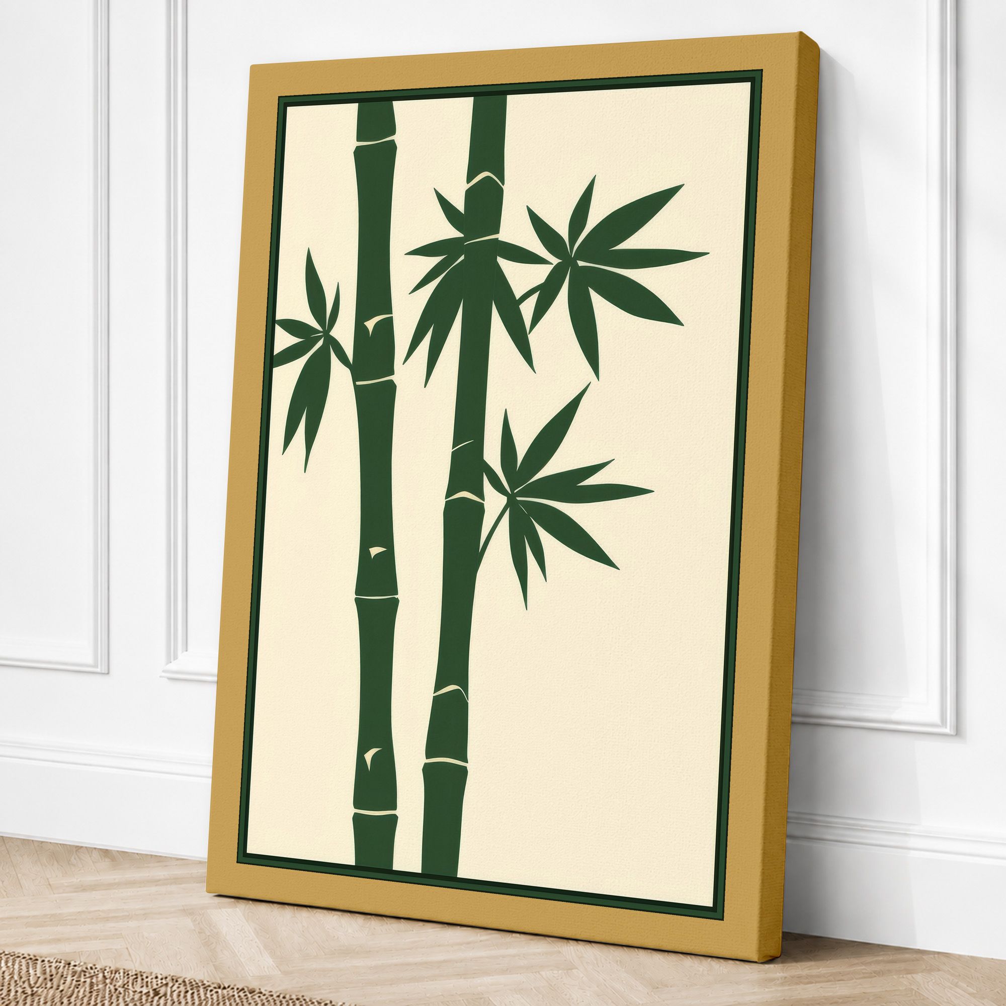 Ochre border canvas