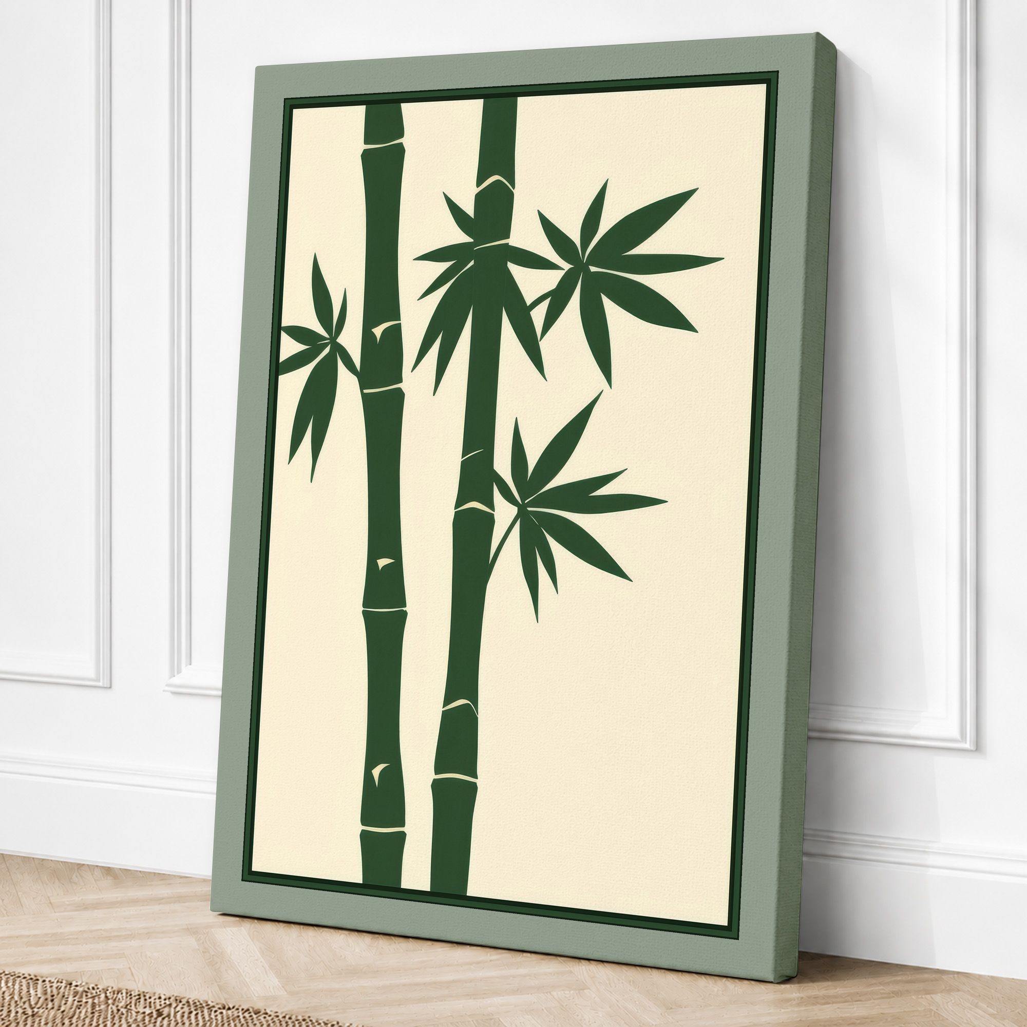 Sage border canvas