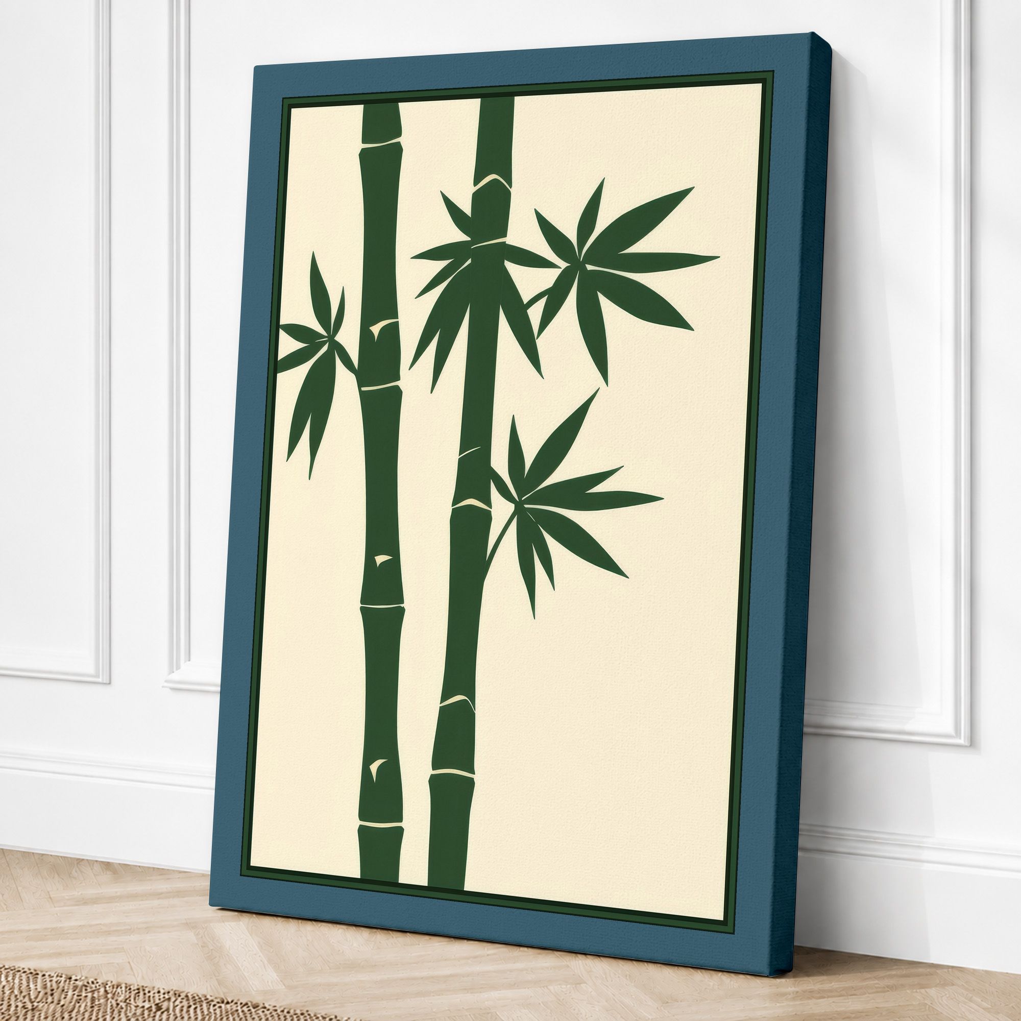 Teal border canvas