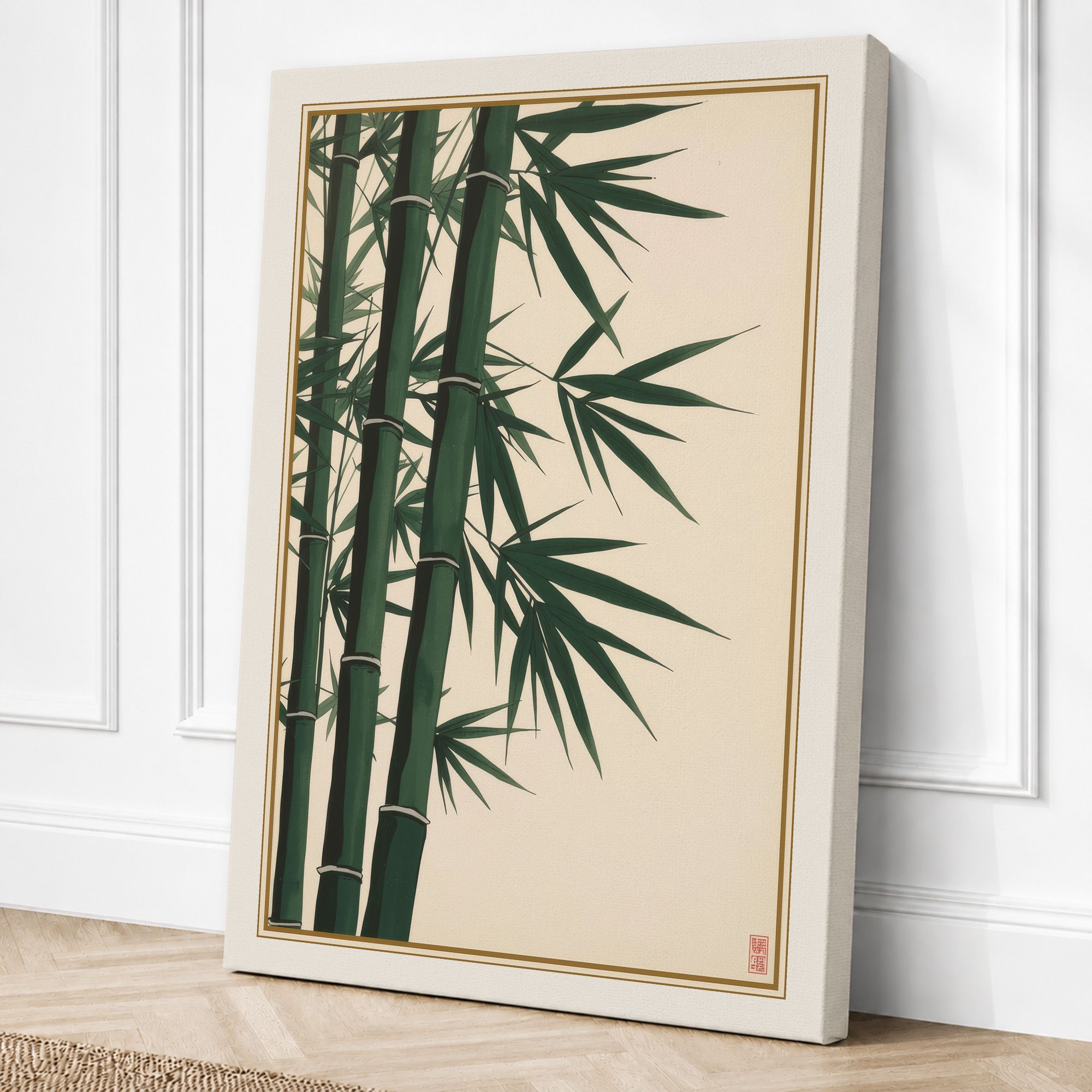 Cream border canvas