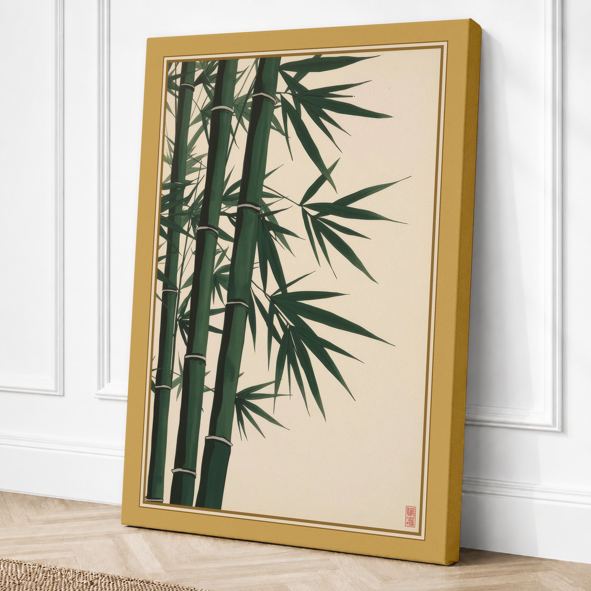 Ochre border canvas