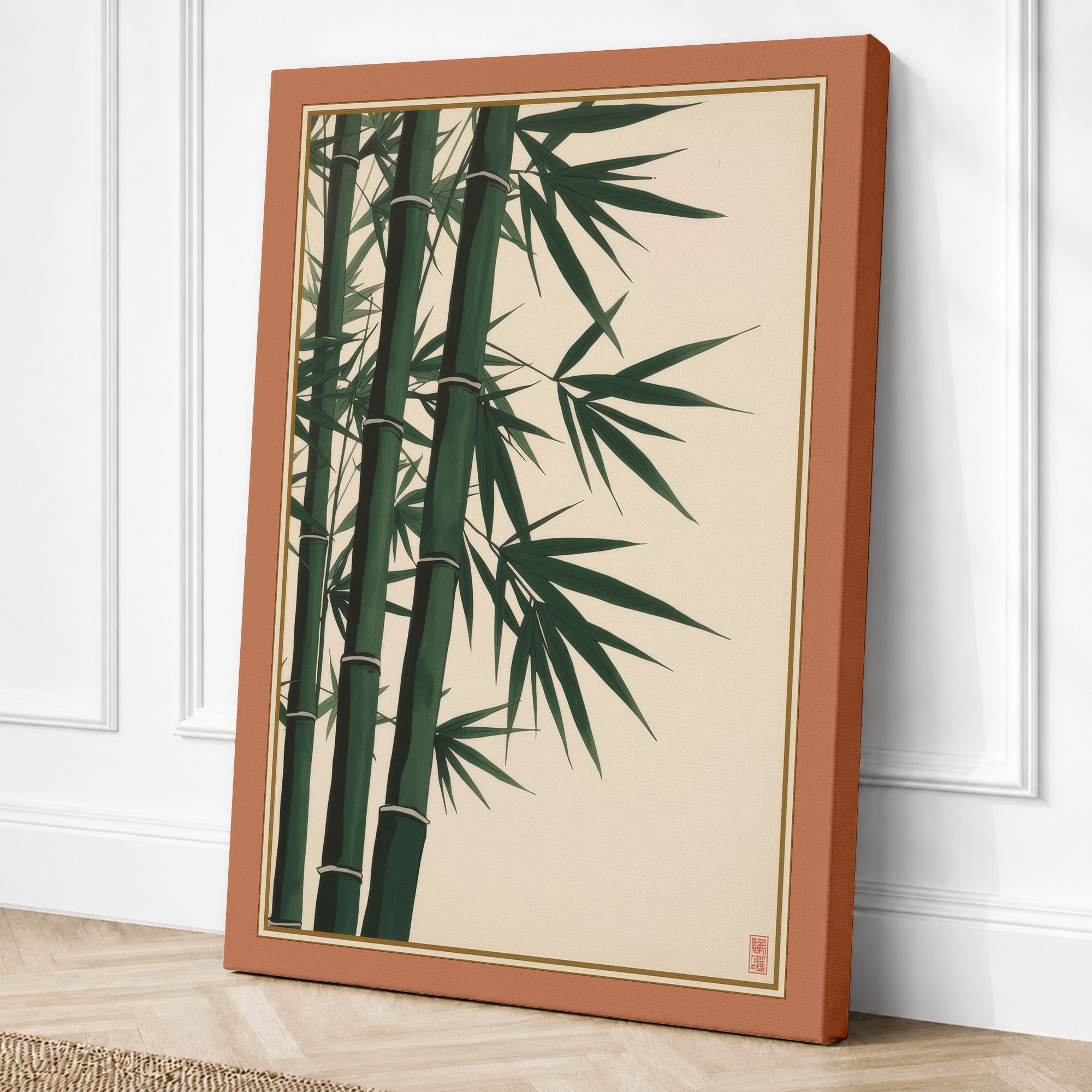 Terracotta border canvas