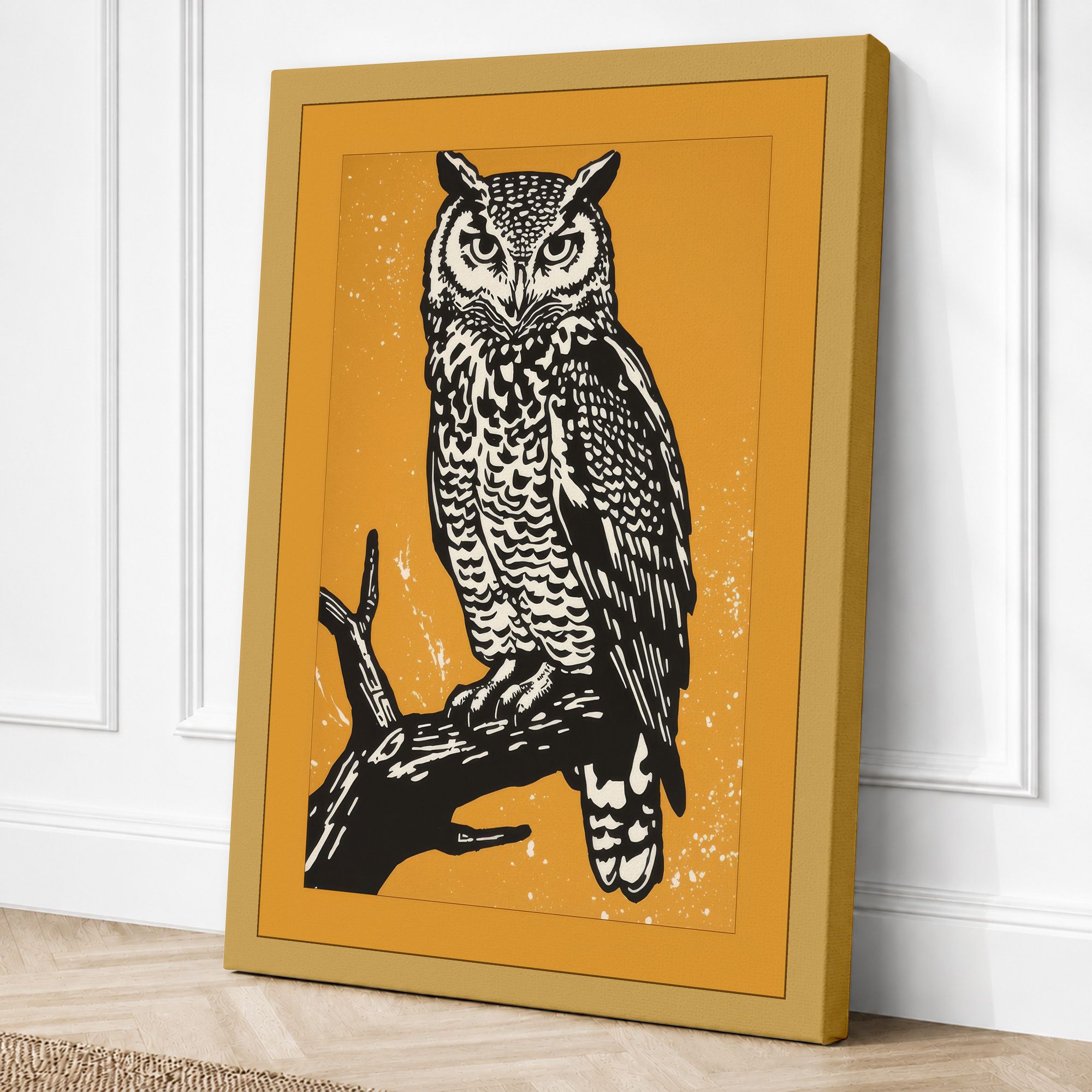 Ochre border canvas