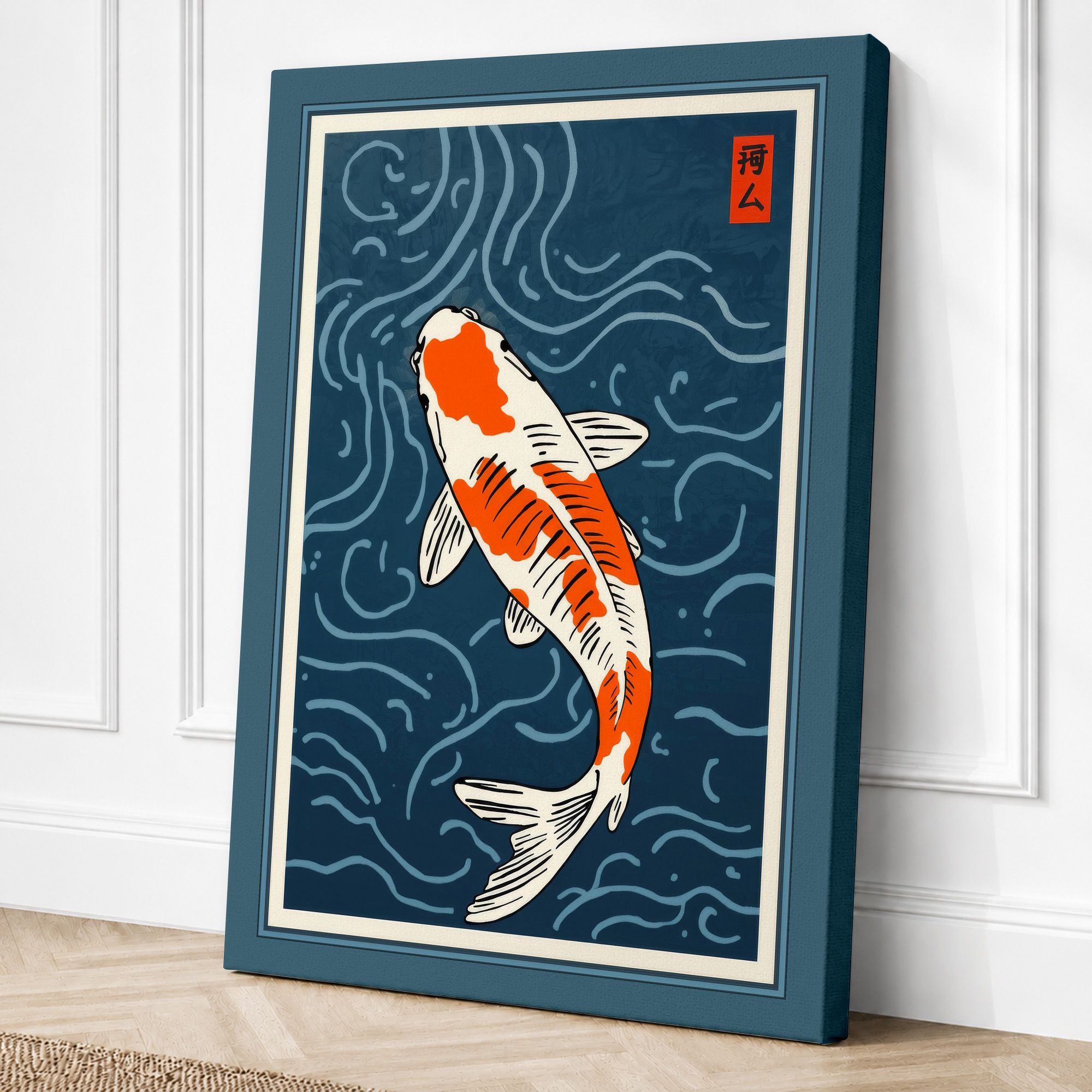 Teal border canvas