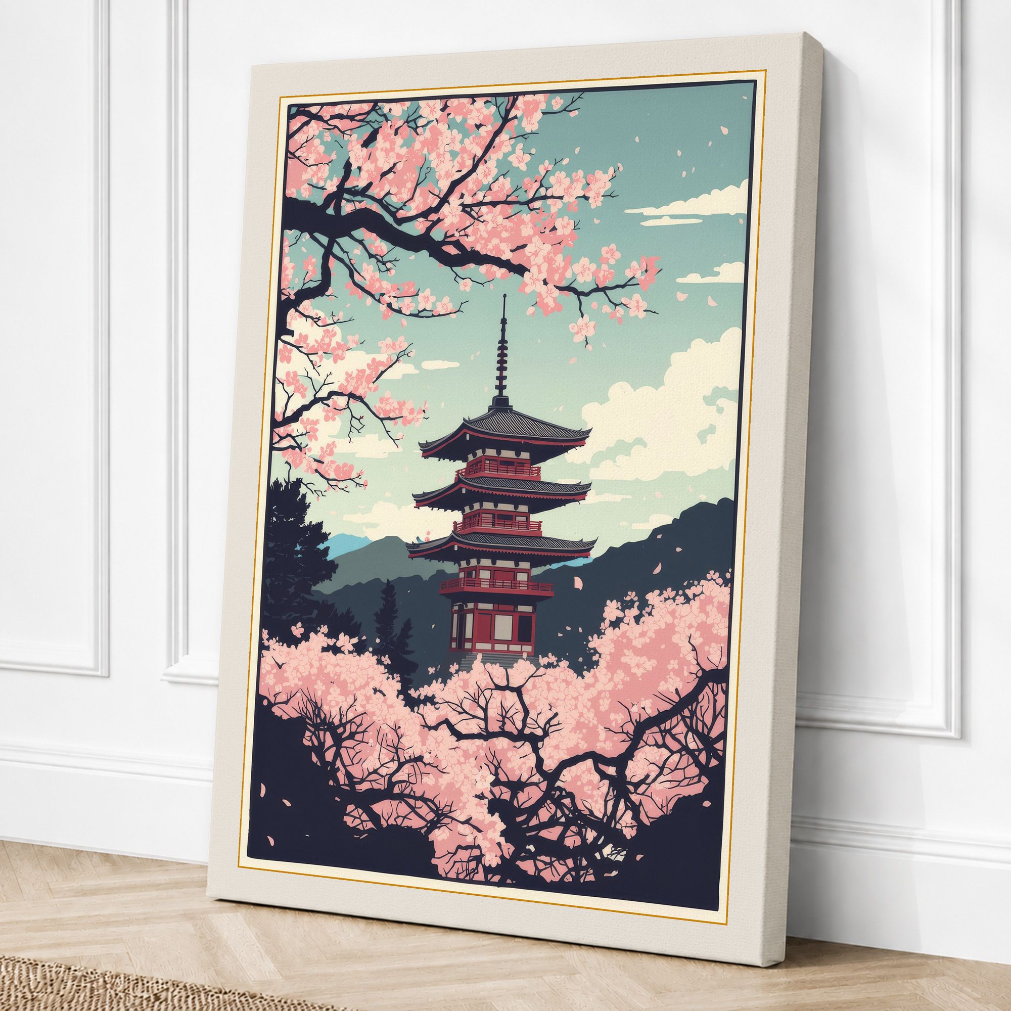Cream border canvas