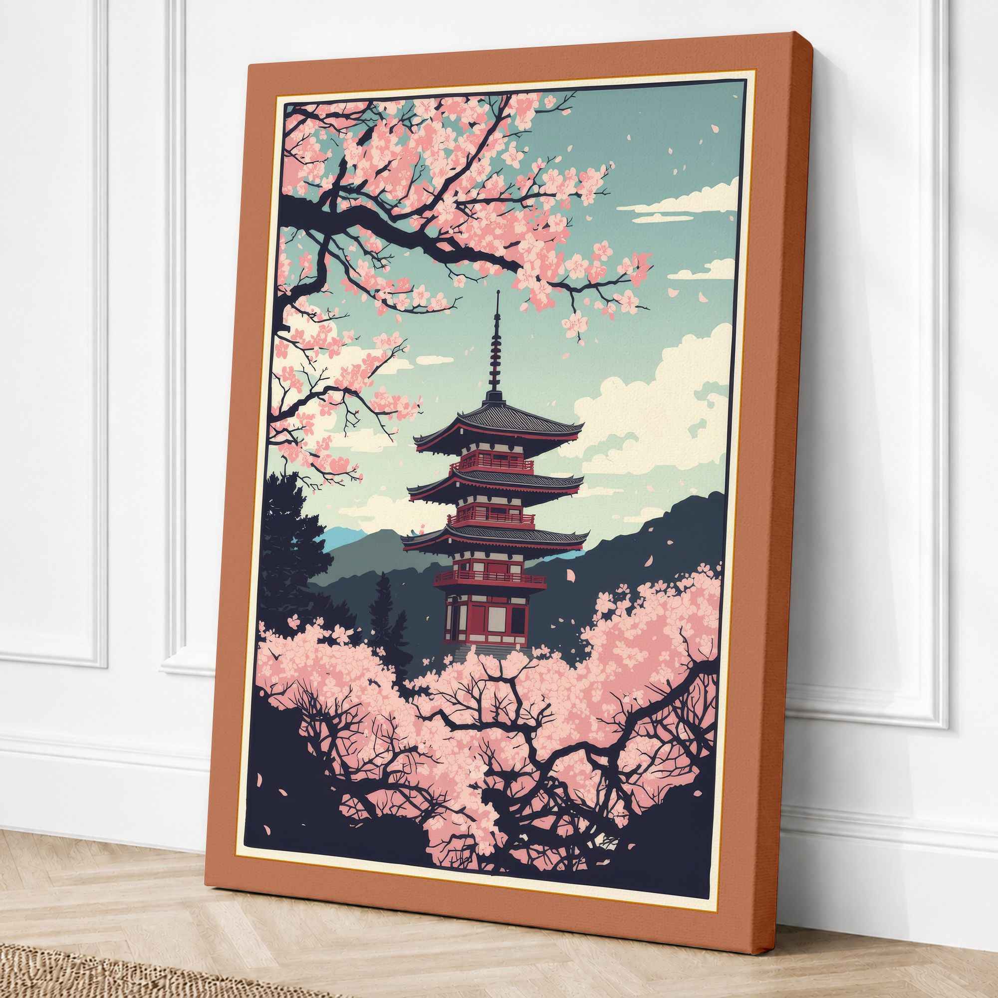 Terracotta border canvas