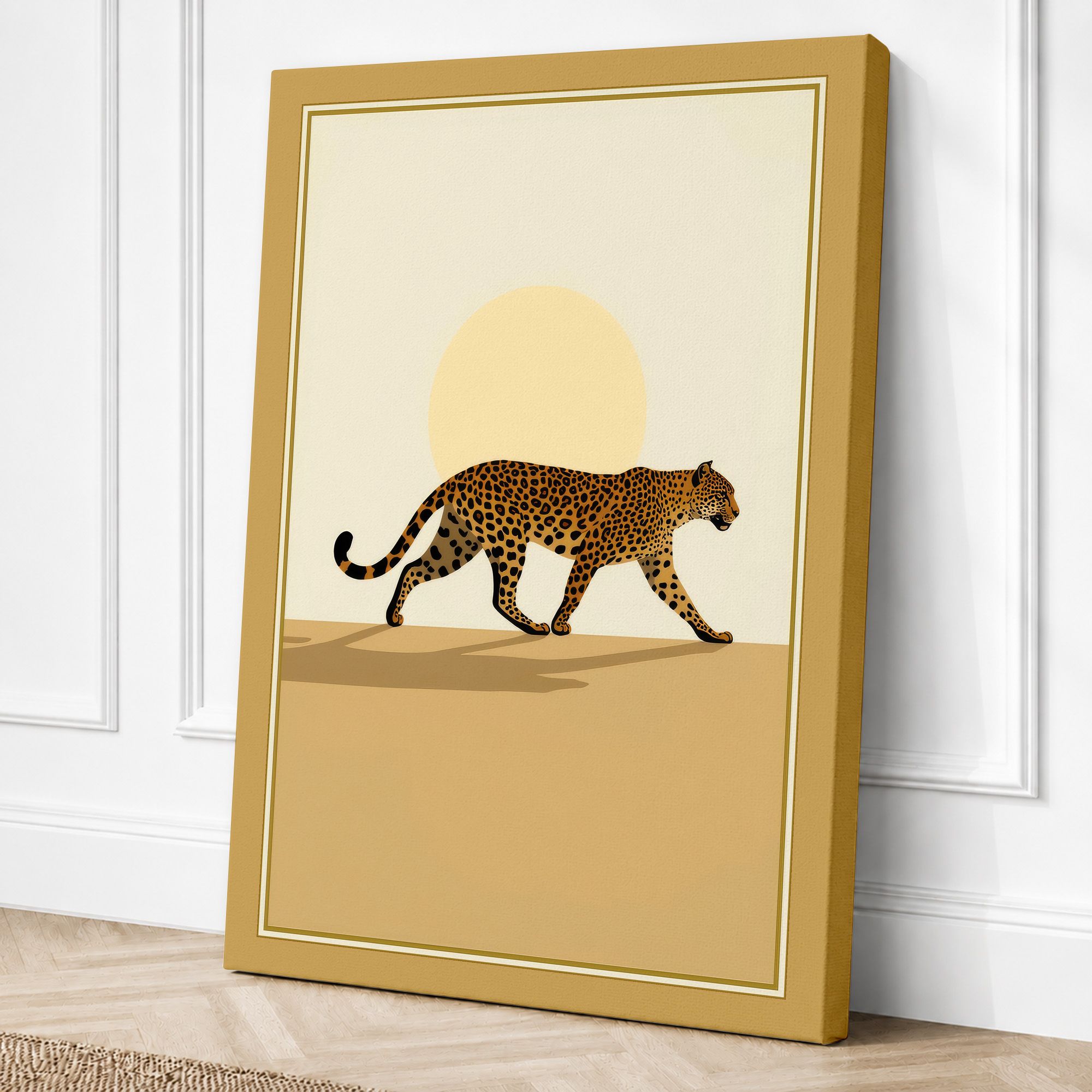 Ochre border canvas