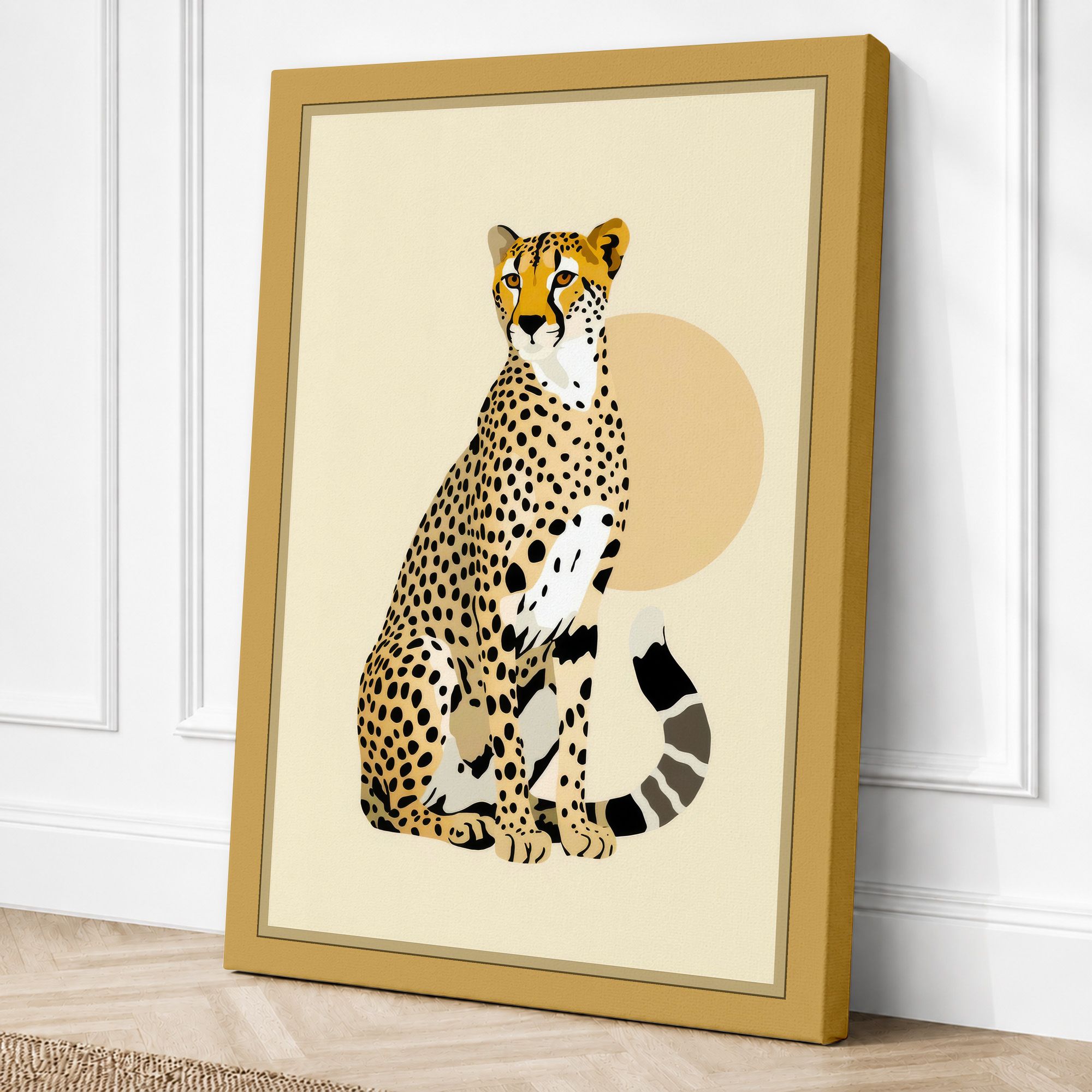 Ochre border canvas
