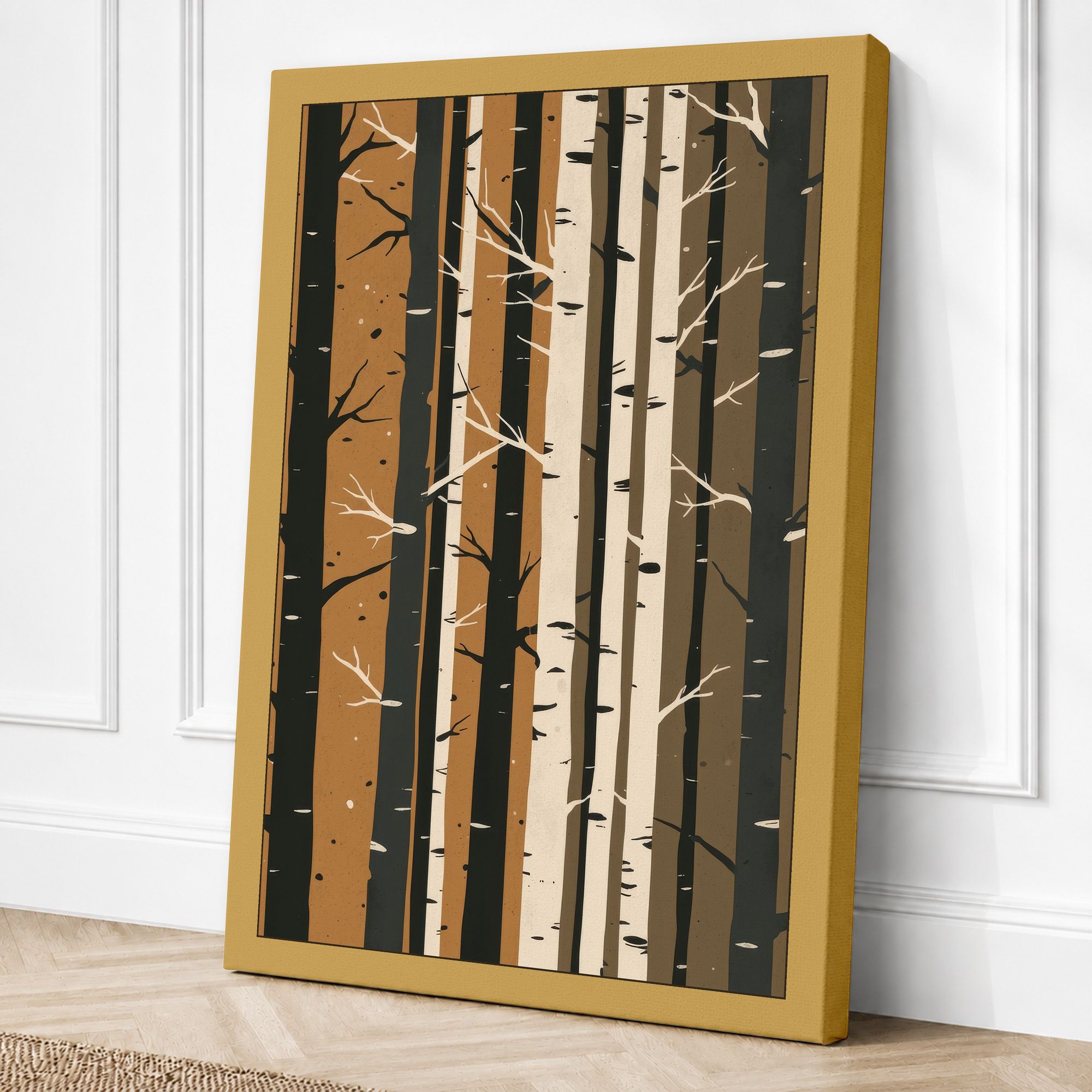 Ochre border canvas