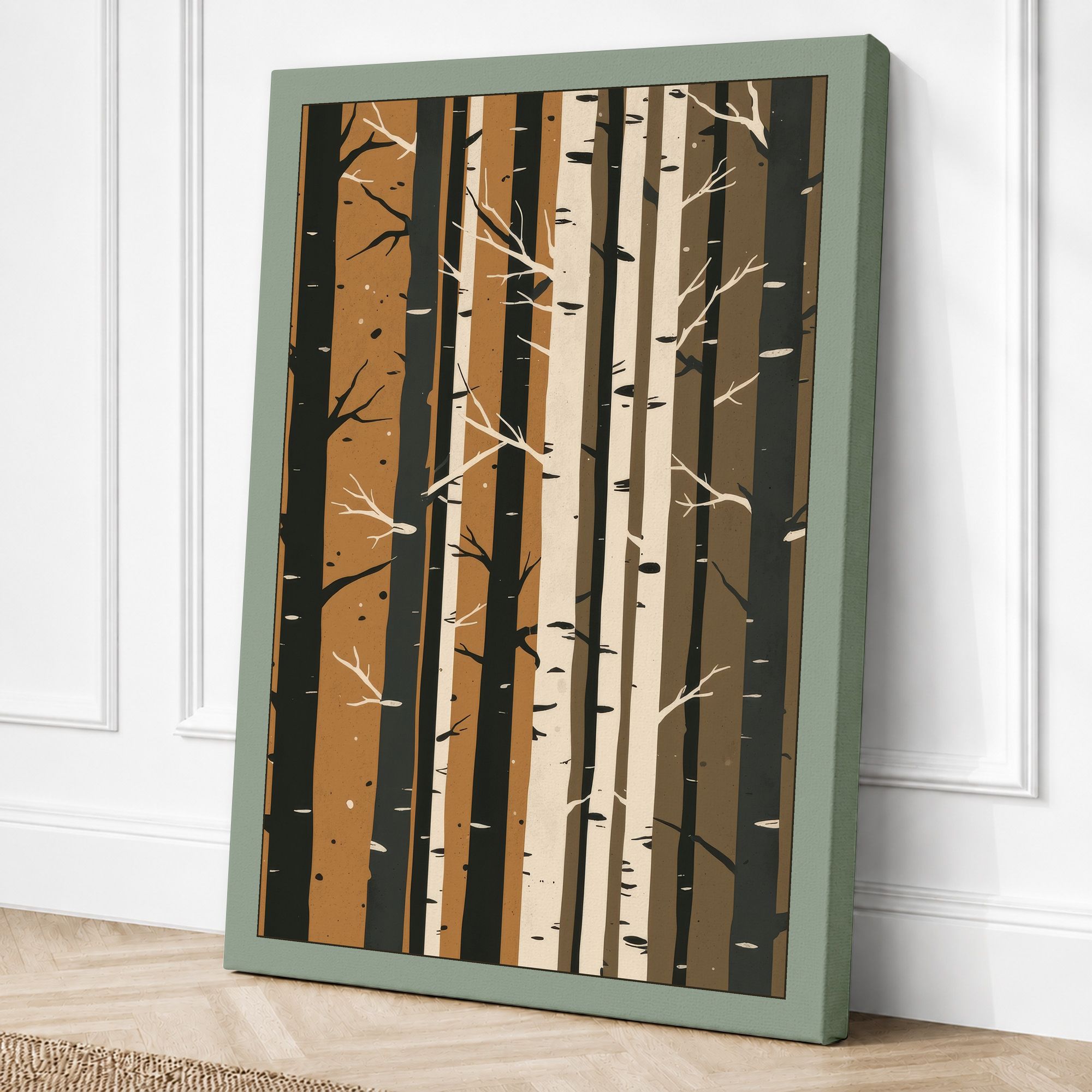 Sage border canvas