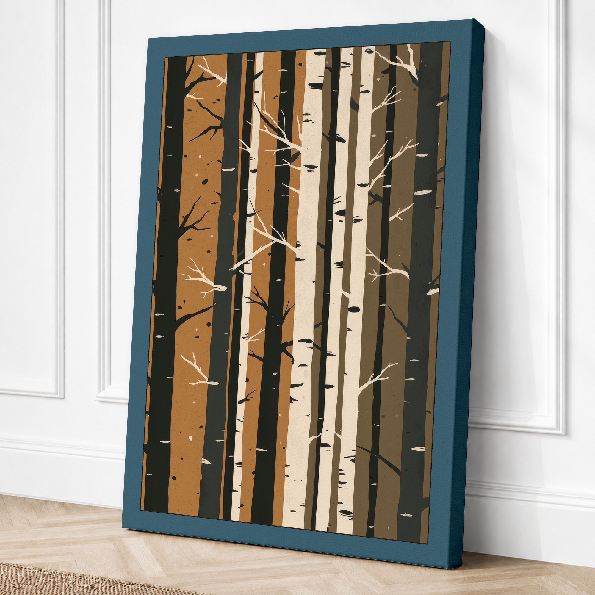 Teal border canvas