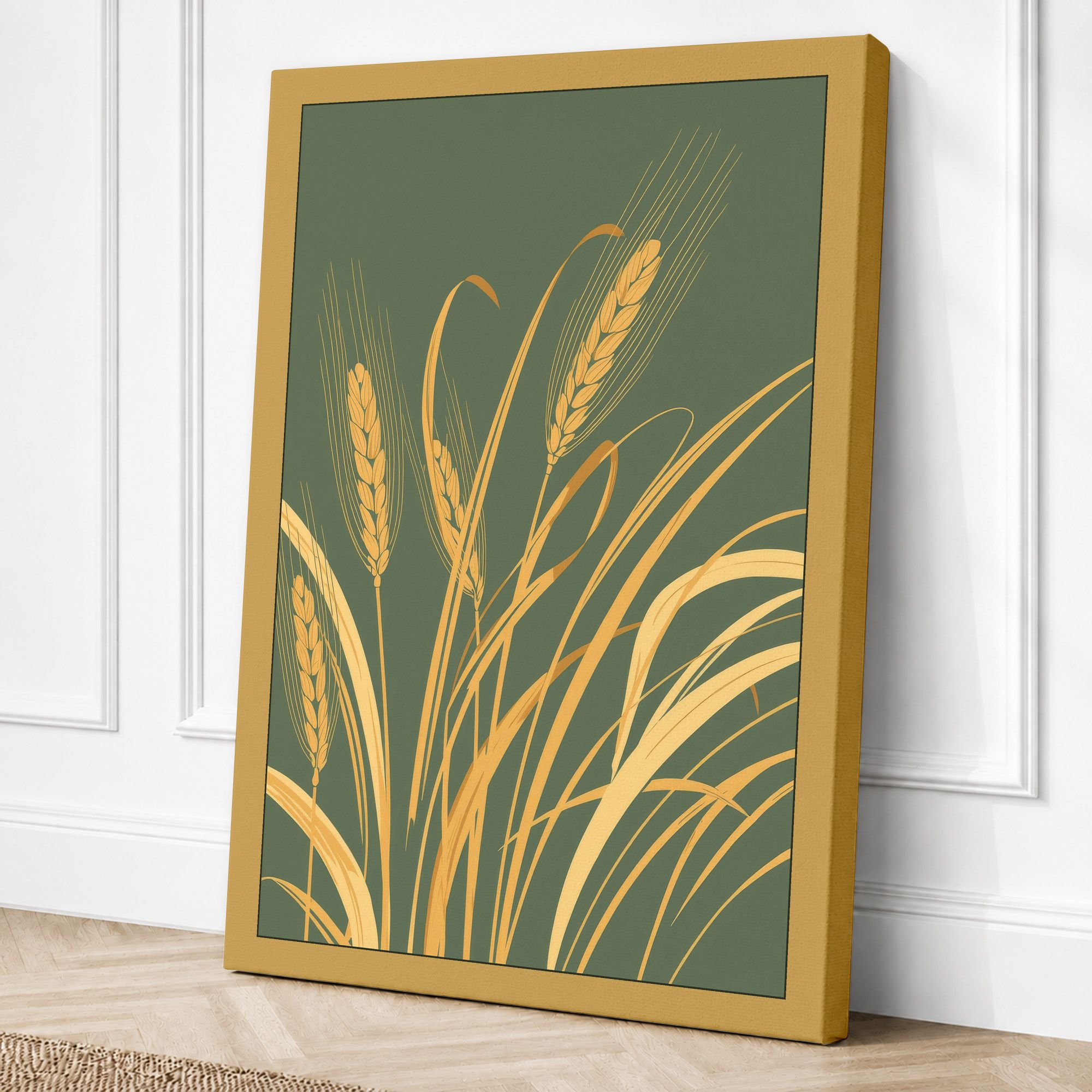 Ochre border canvas