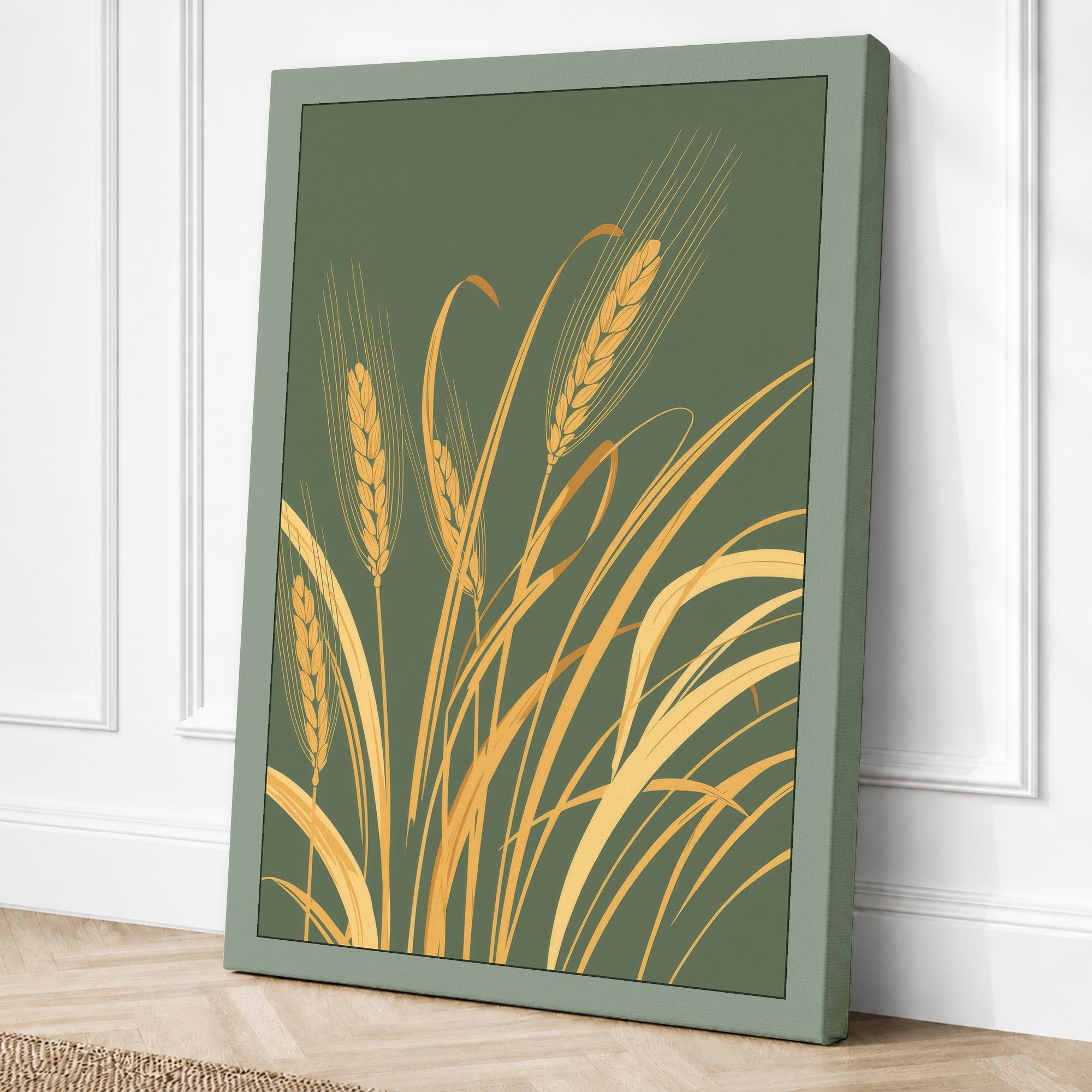Sage border canvas