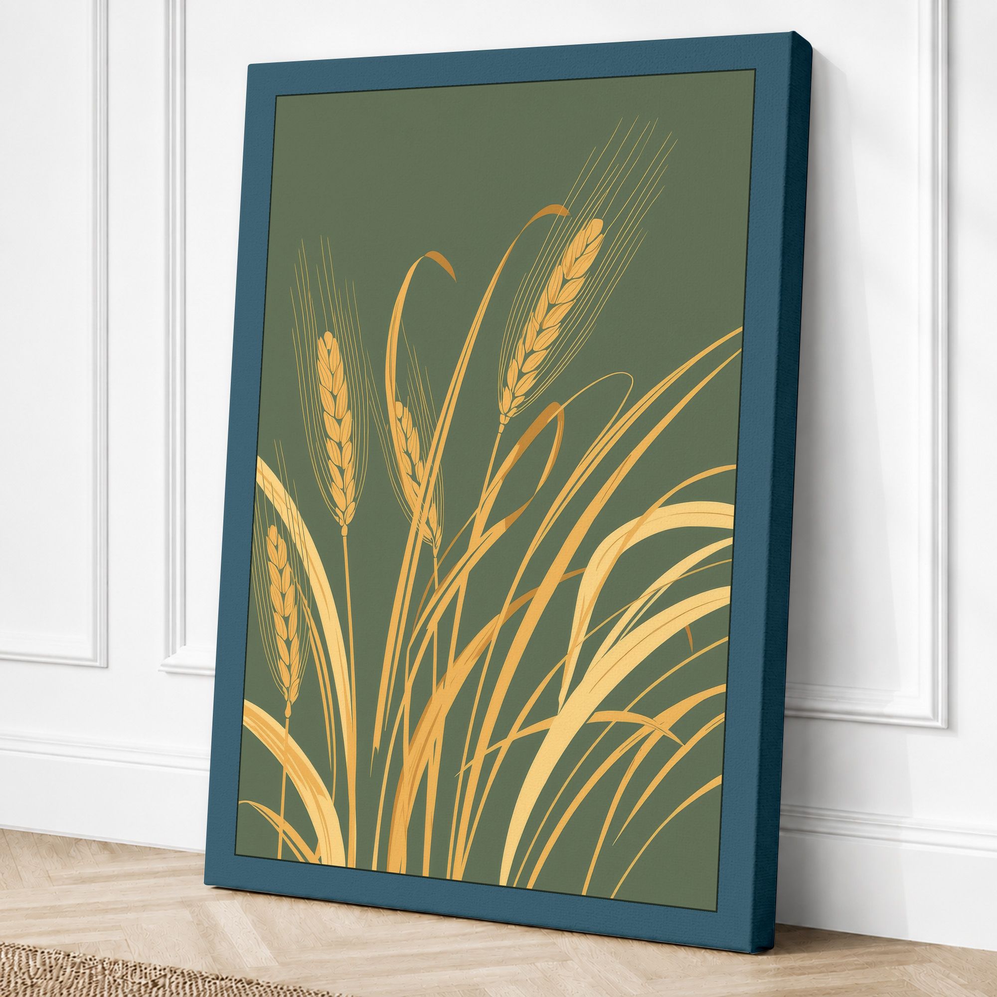 Teal border canvas