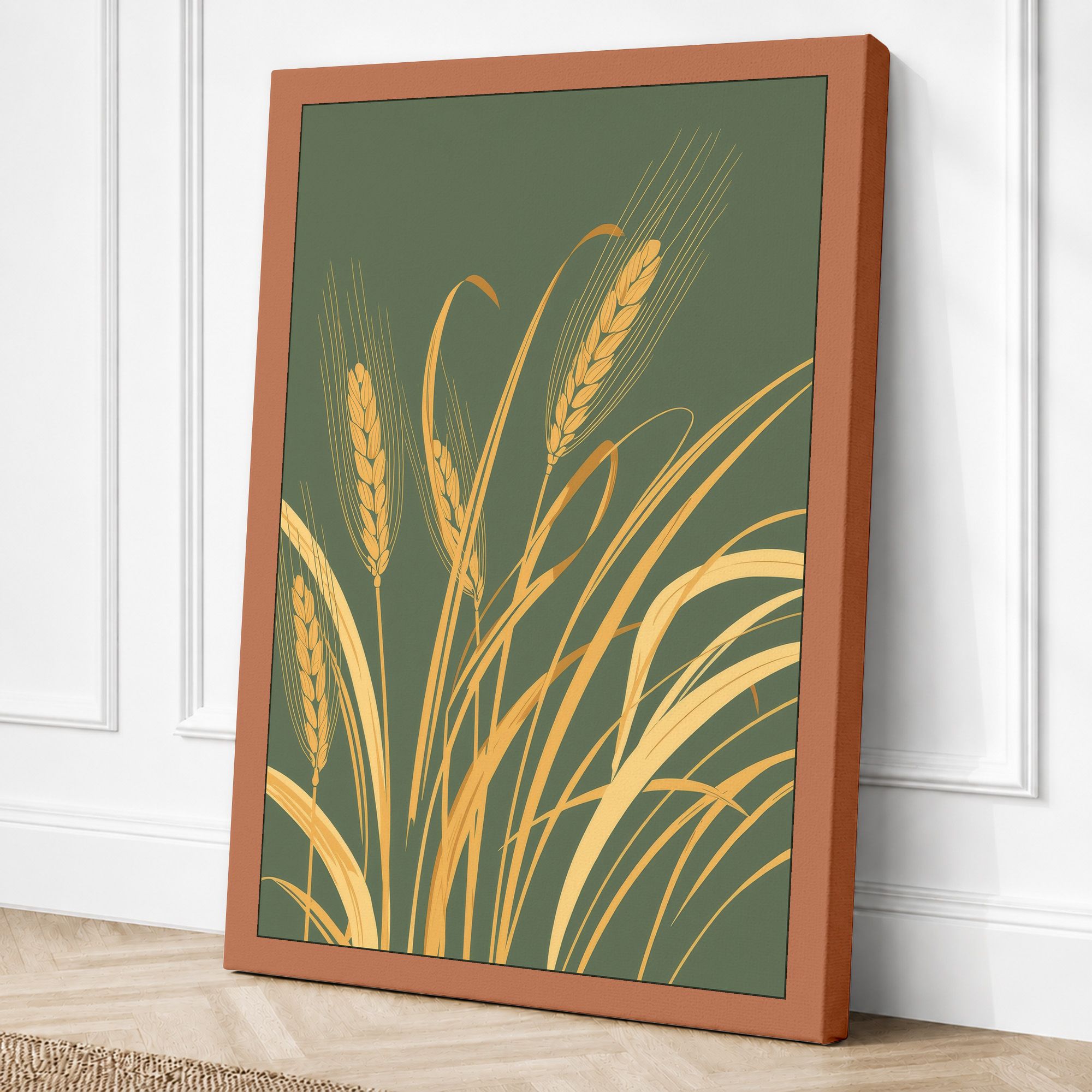 Terracotta border canvas