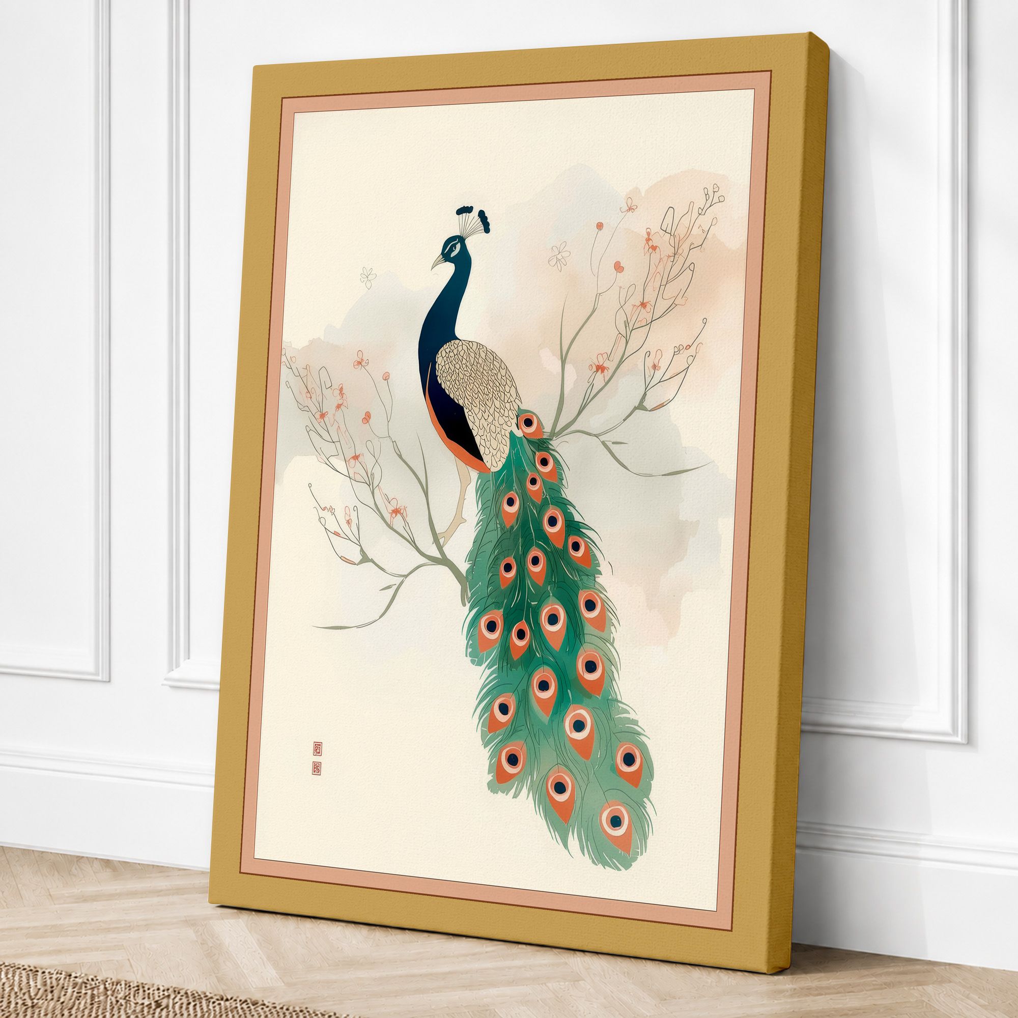 Ochre border canvas