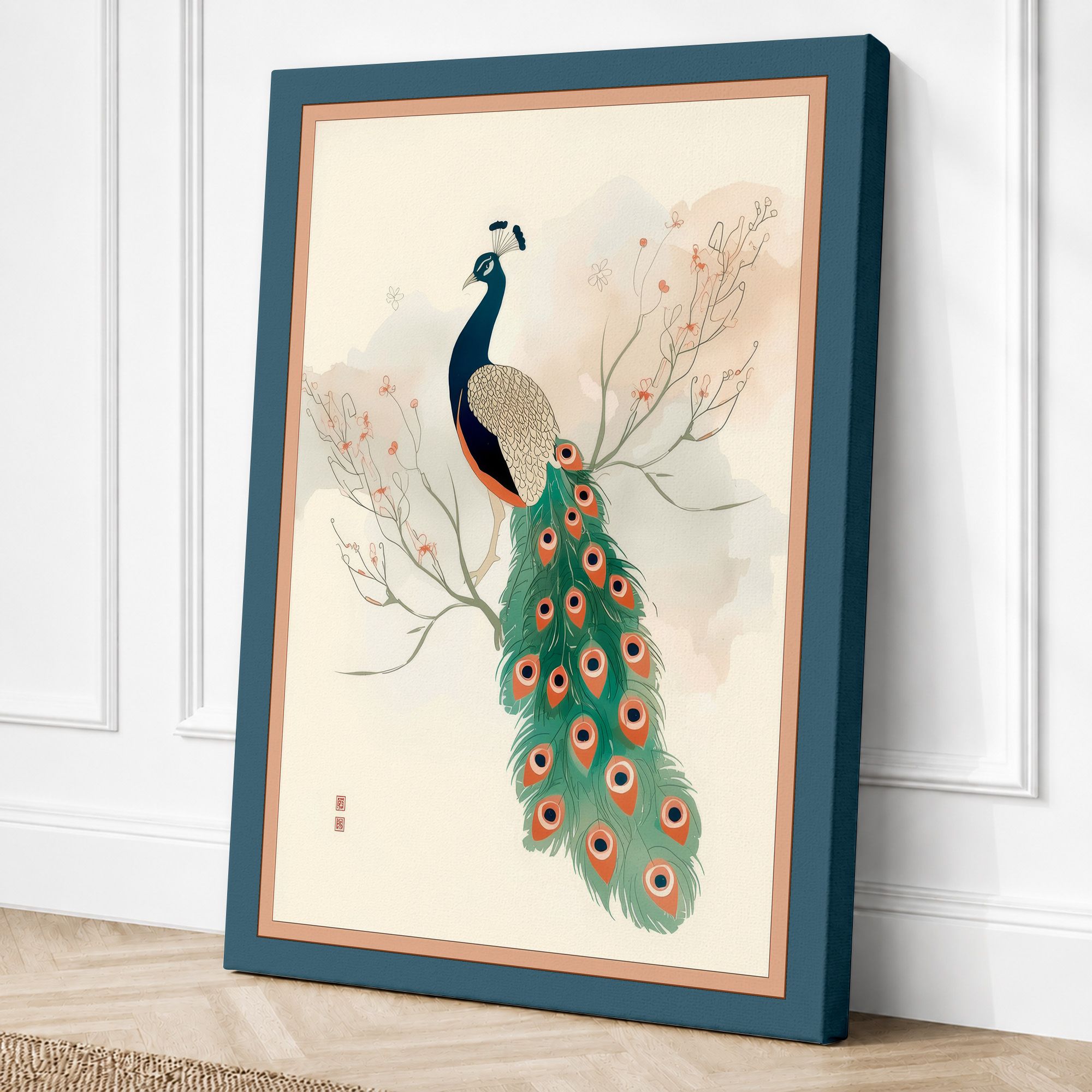 Teal border canvas